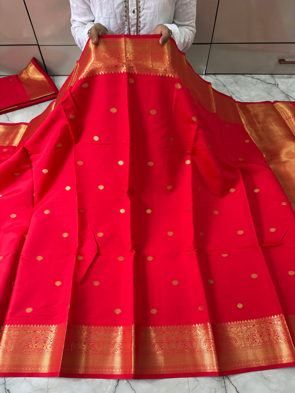 SOFT KATAN SILK SAREE WITH RICH PALLU AND BLOUSE