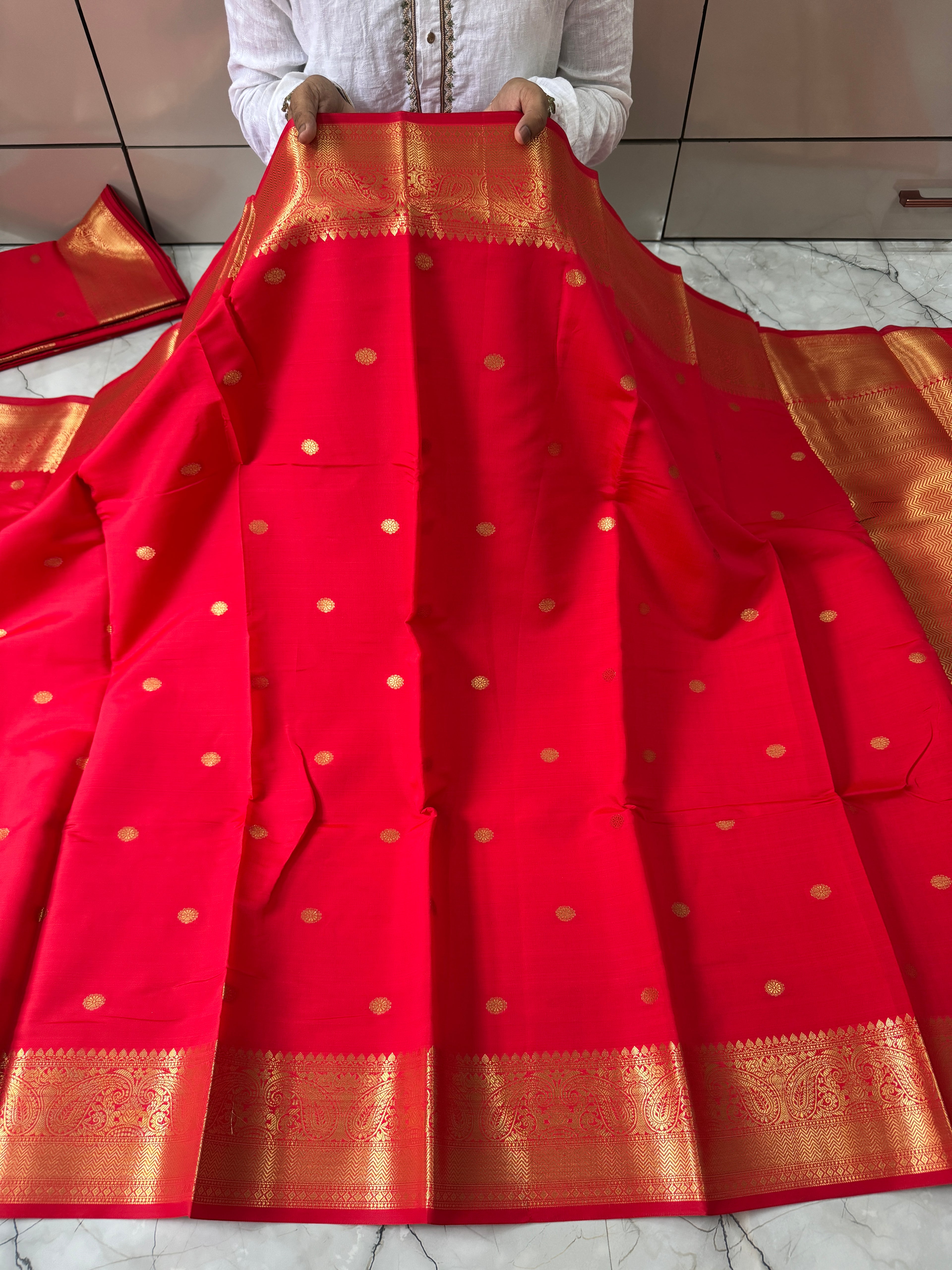 SOFT KATAN SILK SAREE WITH RICH PALLU AND BLOUSE