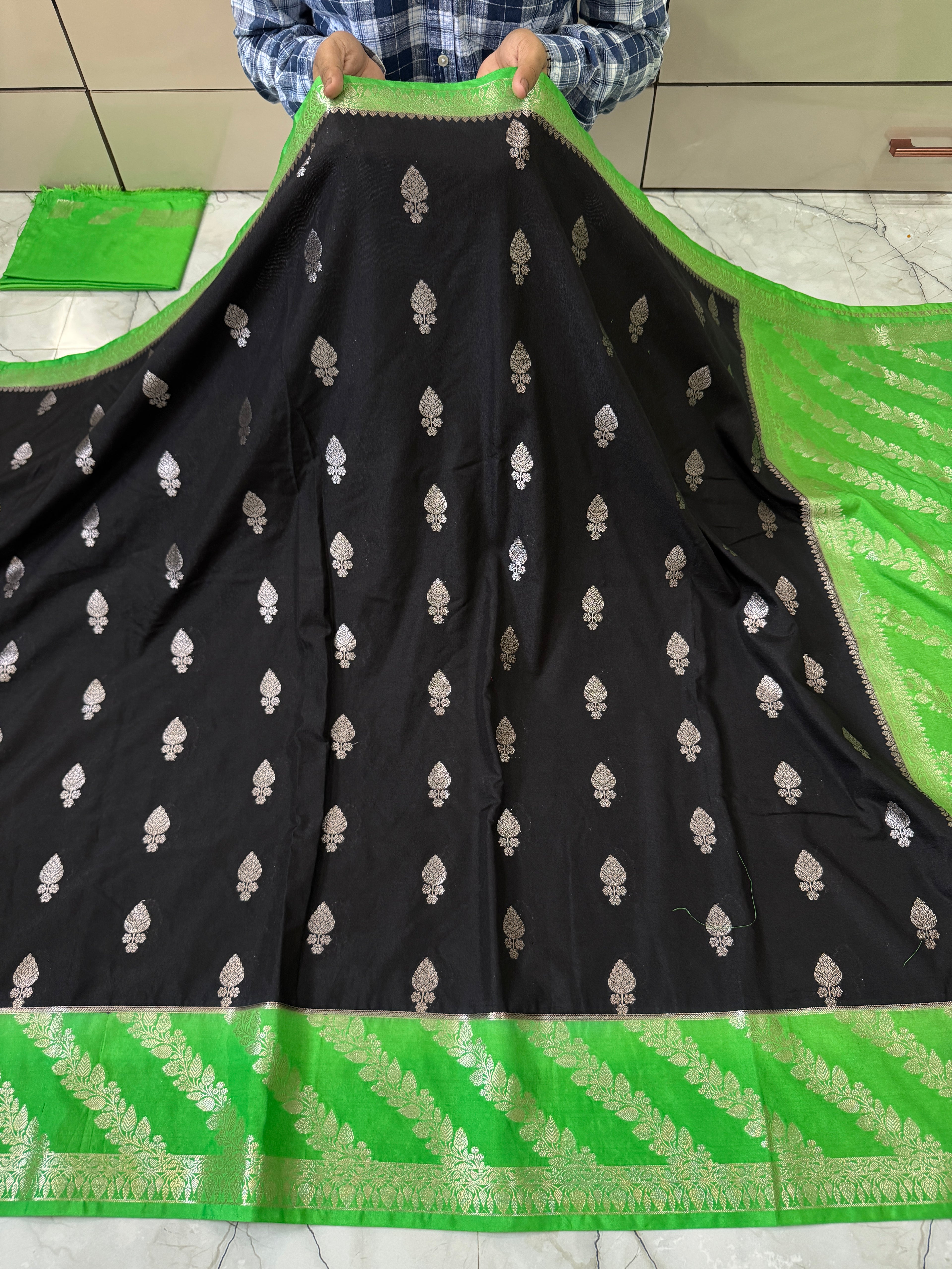 SOFT KATAN SILK SAREE WITH RICH PALLU AND BLOUSE