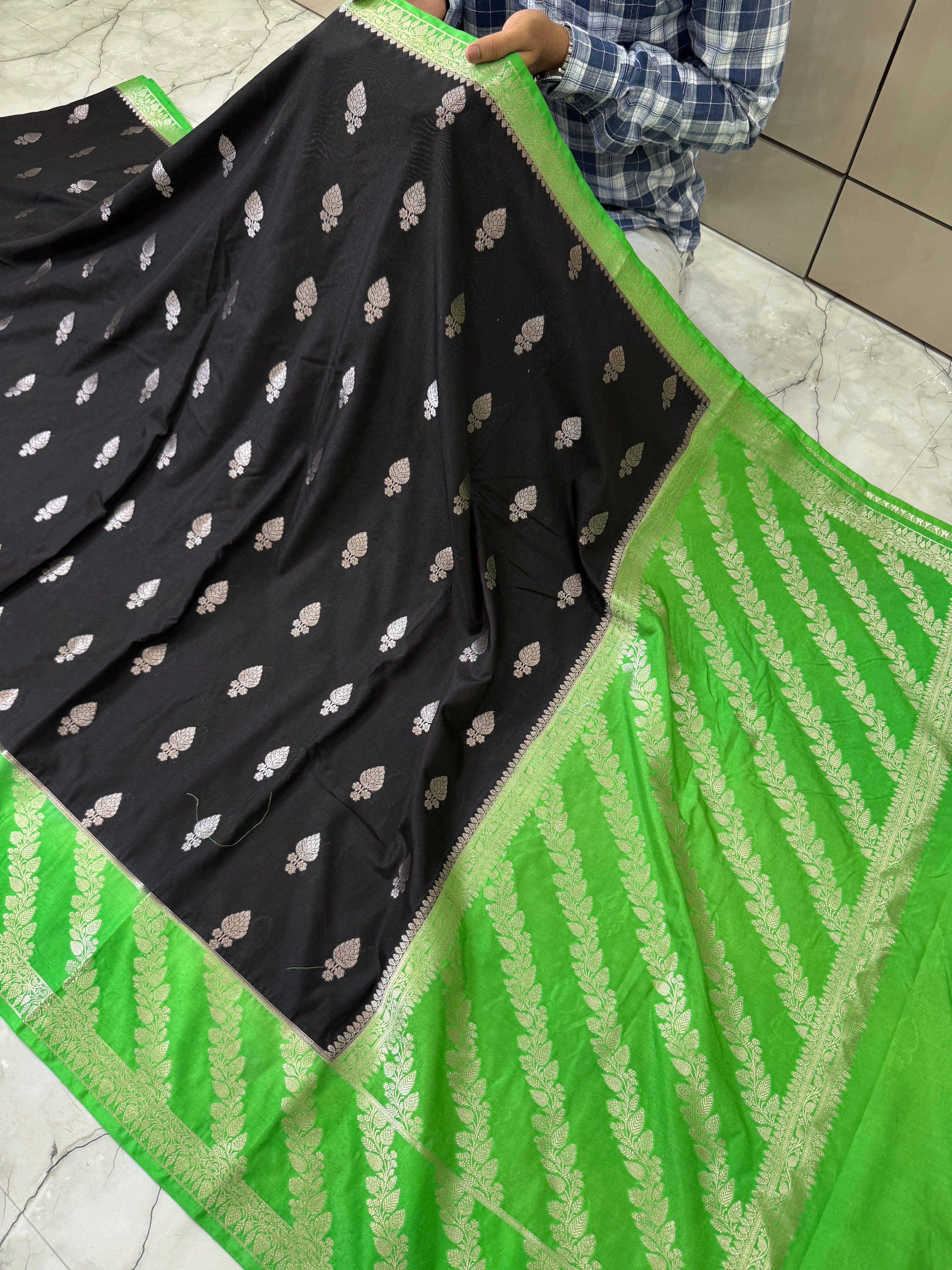 SOFT KATAN SILK SAREE WITH RICH PALLU AND BLOUSE