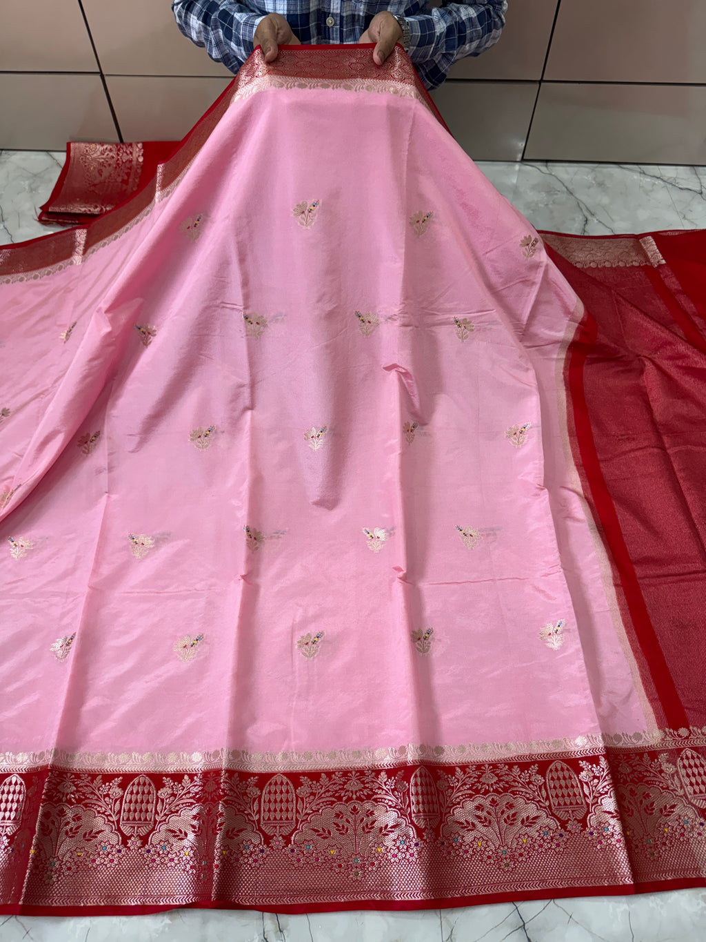 SOFT KATAN SILK SAREE WITH RICH PALLU AND BLOUSE