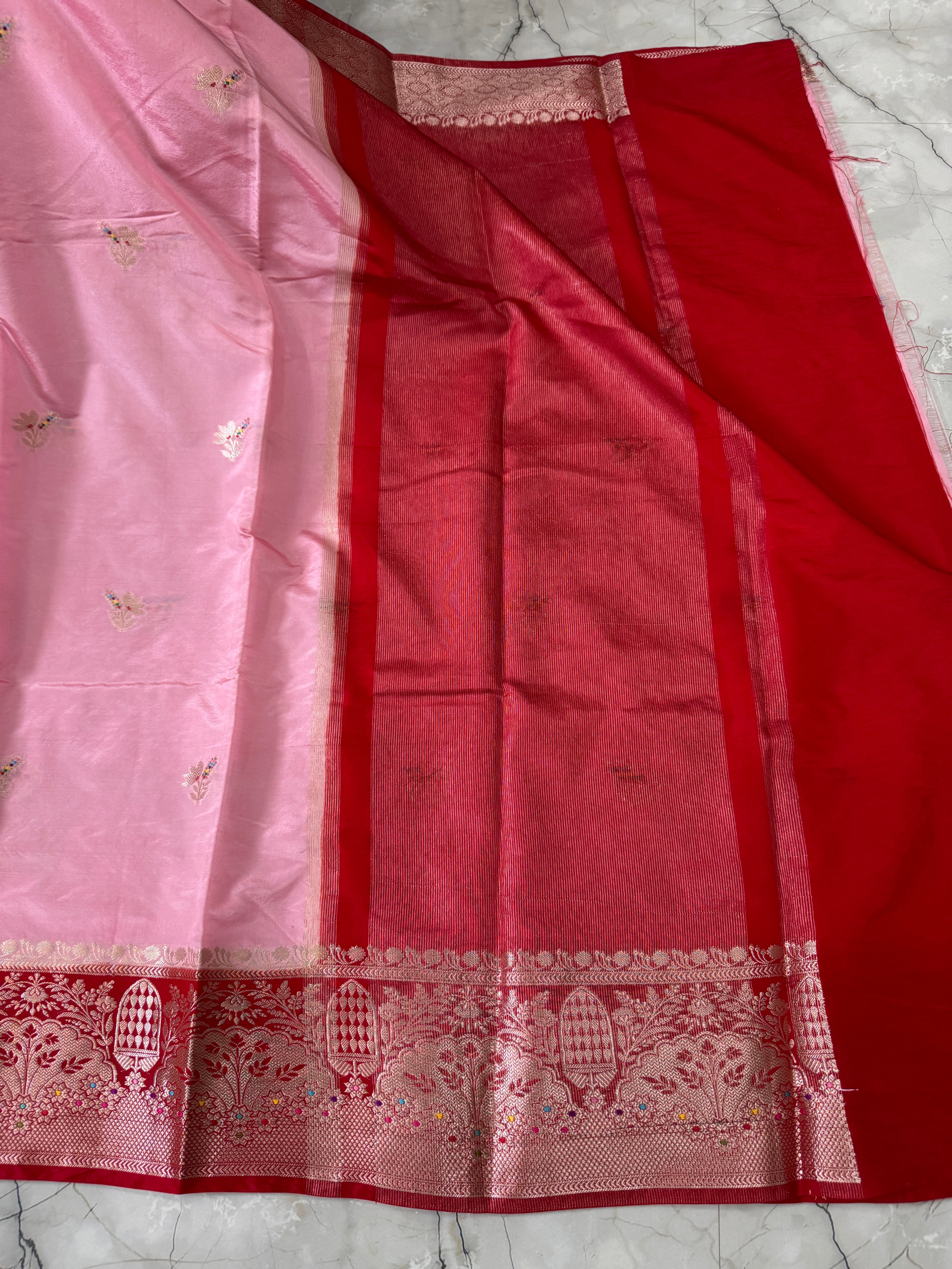 SOFT KATAN SILK SAREE WITH RICH PALLU AND BLOUSE