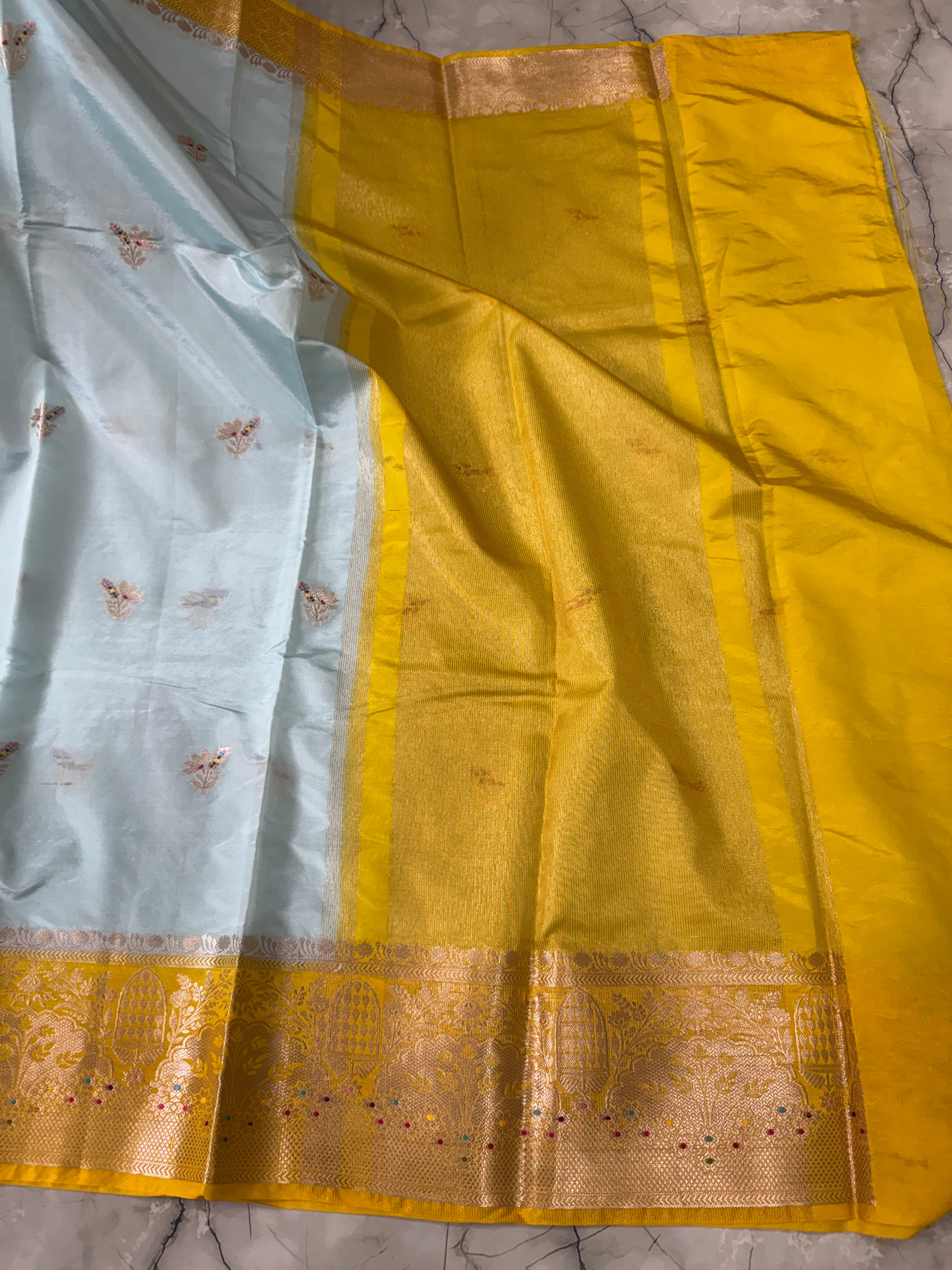 SOFT KATAN SILK SAREE WITH RICH PALLU AND BLOUSE