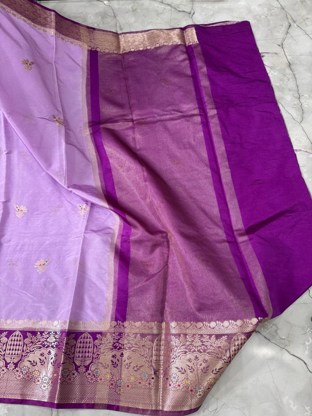 SOFT KATAN SILK SAREE WITH RICH PALLU AND BLOUSE