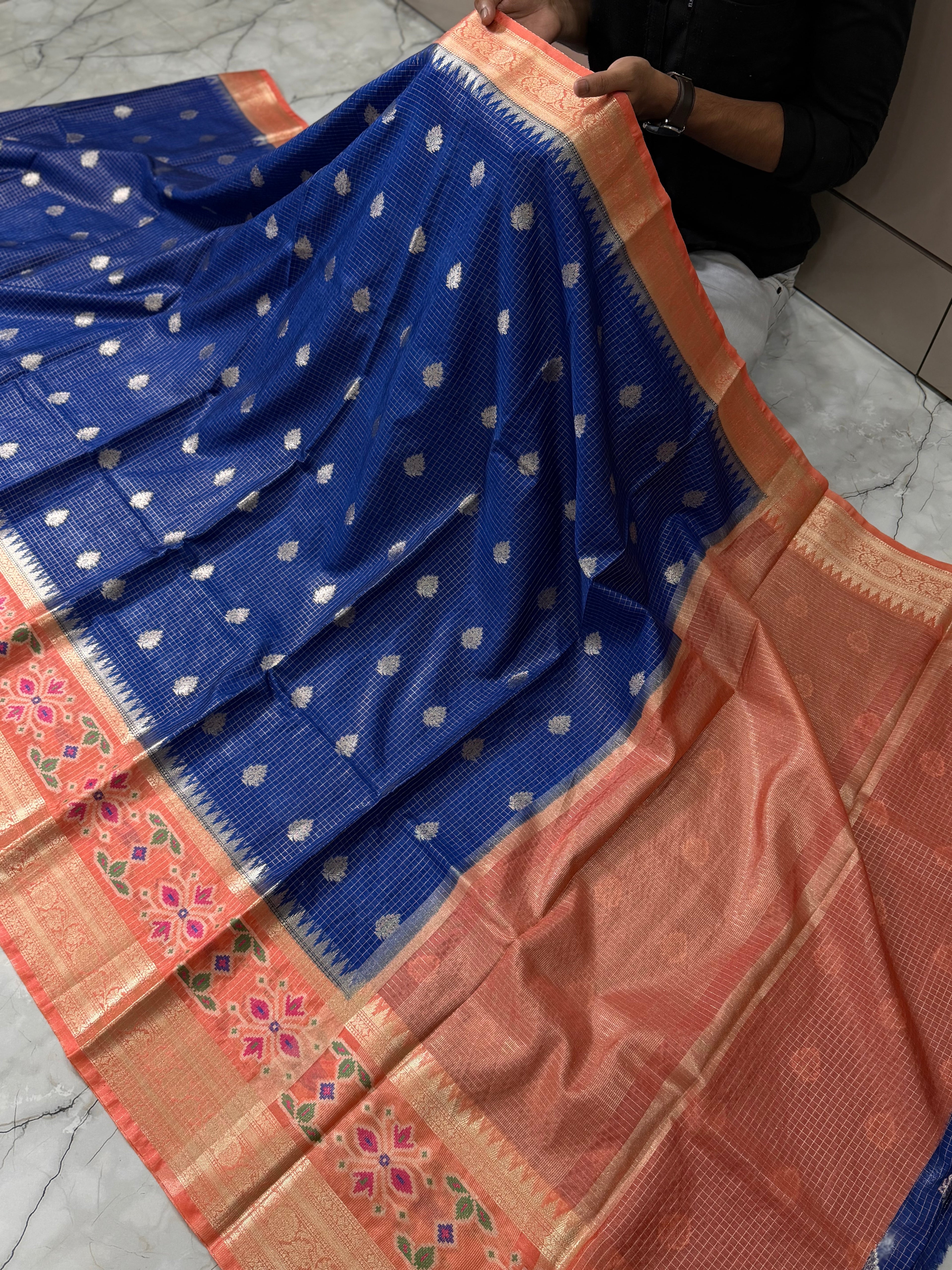 SOFT KATAN SILK SAREE WITH RICH PALLU AND BLOUSE