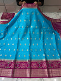 SOFT KATAN SILK SAREE WITH RICH PALLU AND BLOUSE