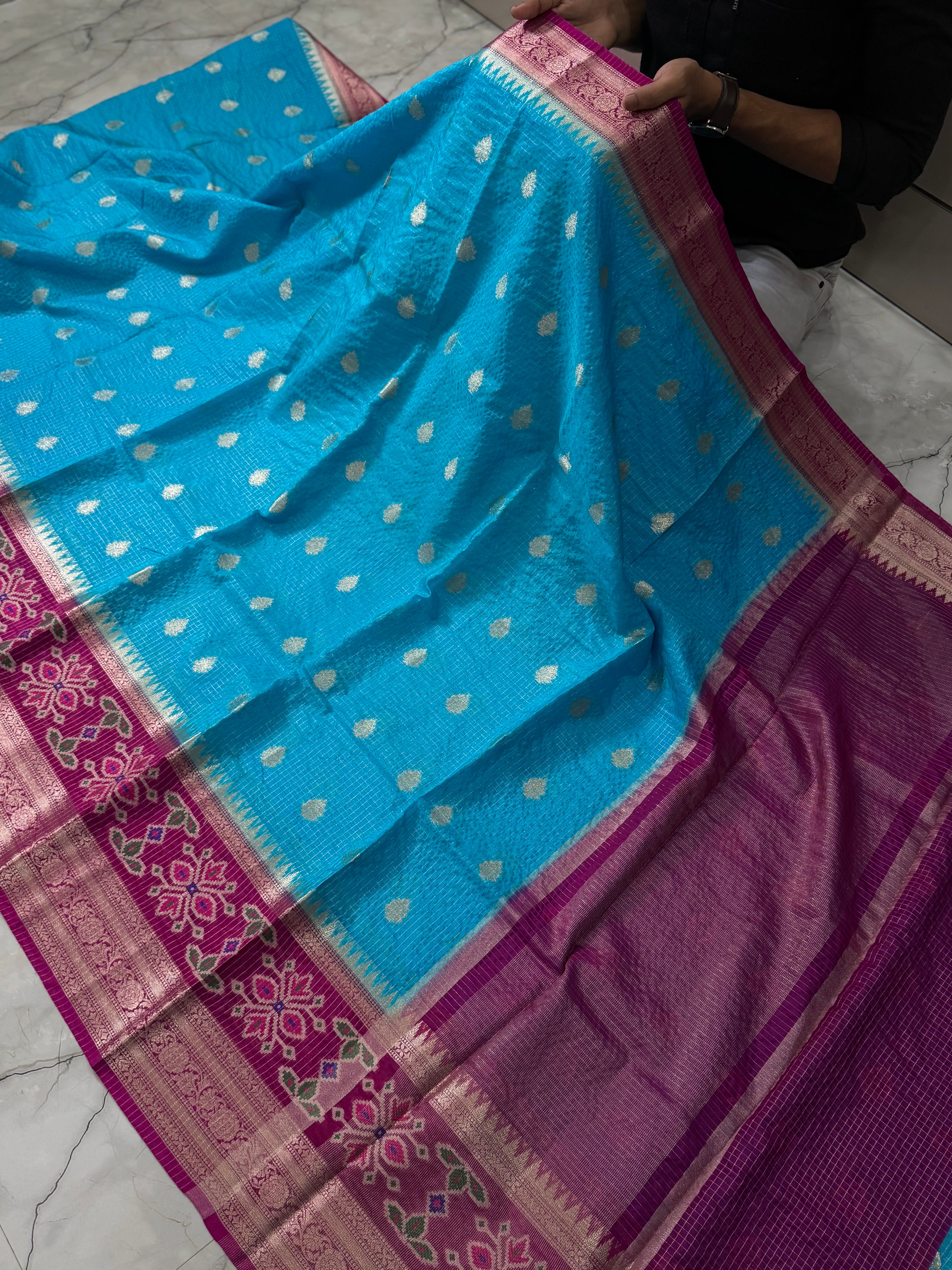 SOFT KATAN SILK SAREE WITH RICH PALLU AND BLOUSE
