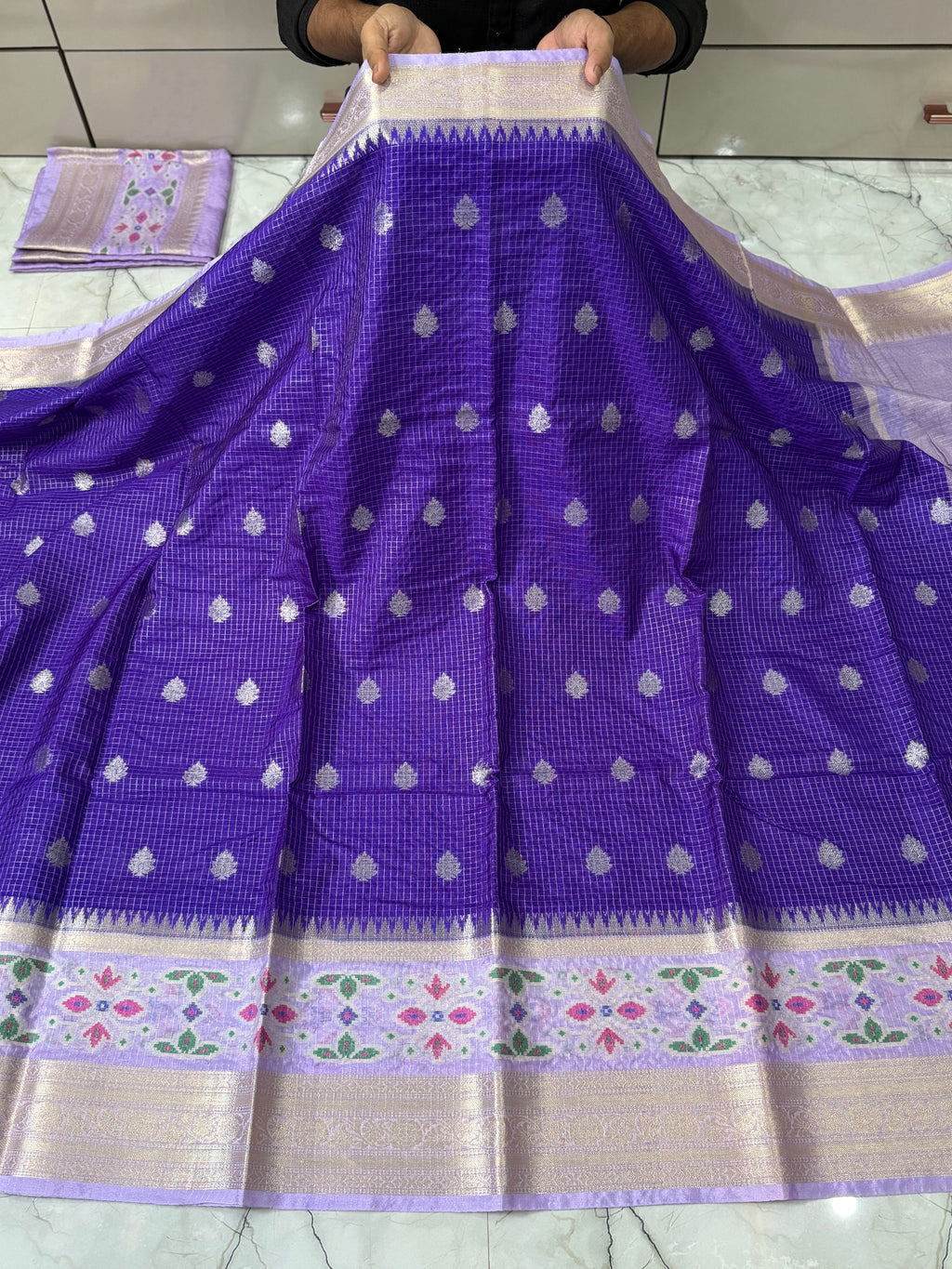 SOFT KATAN SILK SAREE WITH RICH PALLU AND BLOUSE