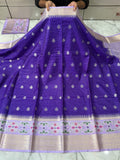 SOFT KATAN SILK SAREE WITH RICH PALLU AND BLOUSE