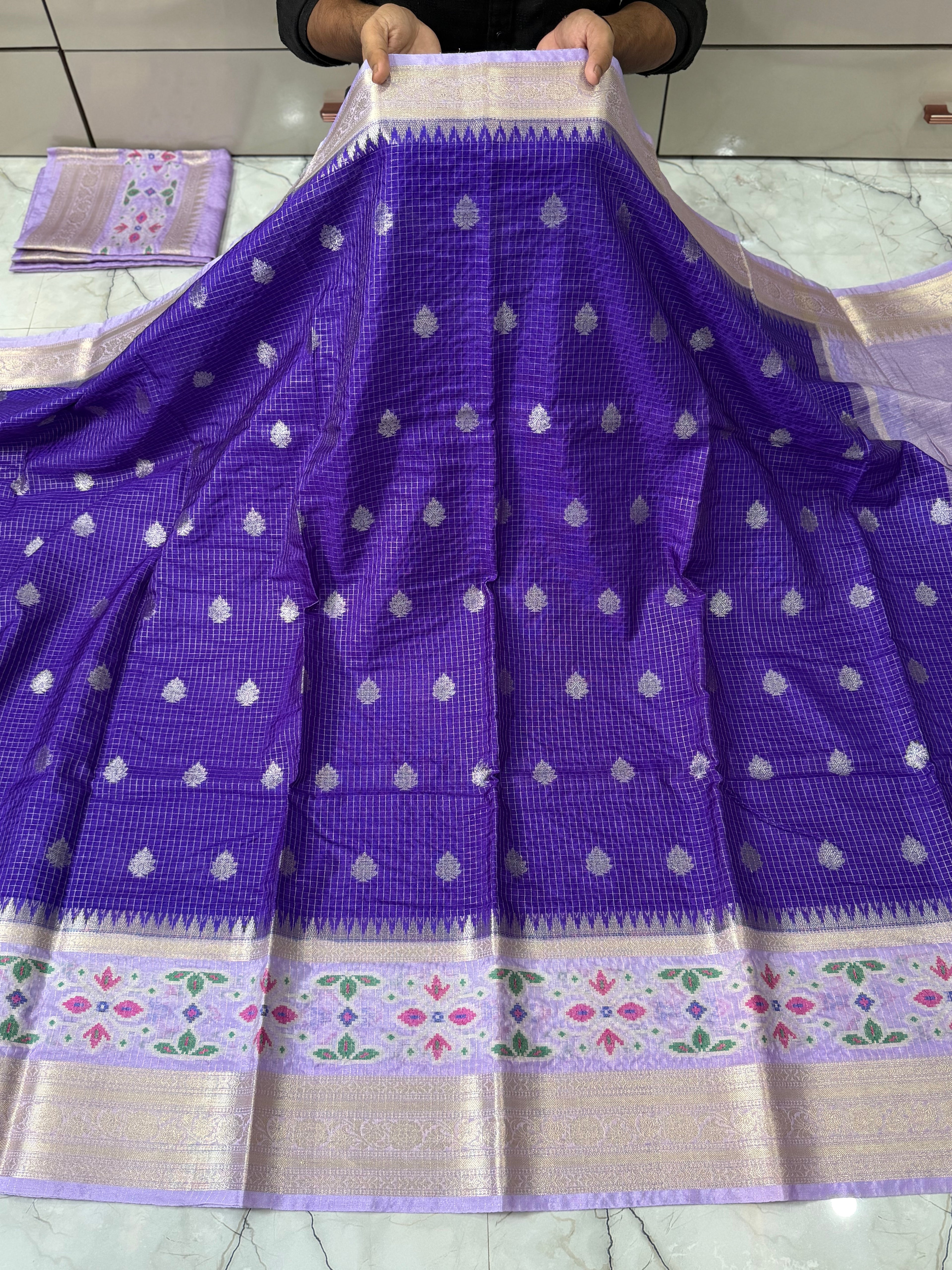 SOFT KATAN SILK SAREE WITH RICH PALLU AND BLOUSE