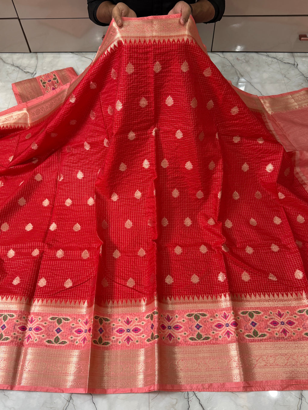 SOFT KATAN SILK SAREE WITH RICH PALLU AND BLOUSE