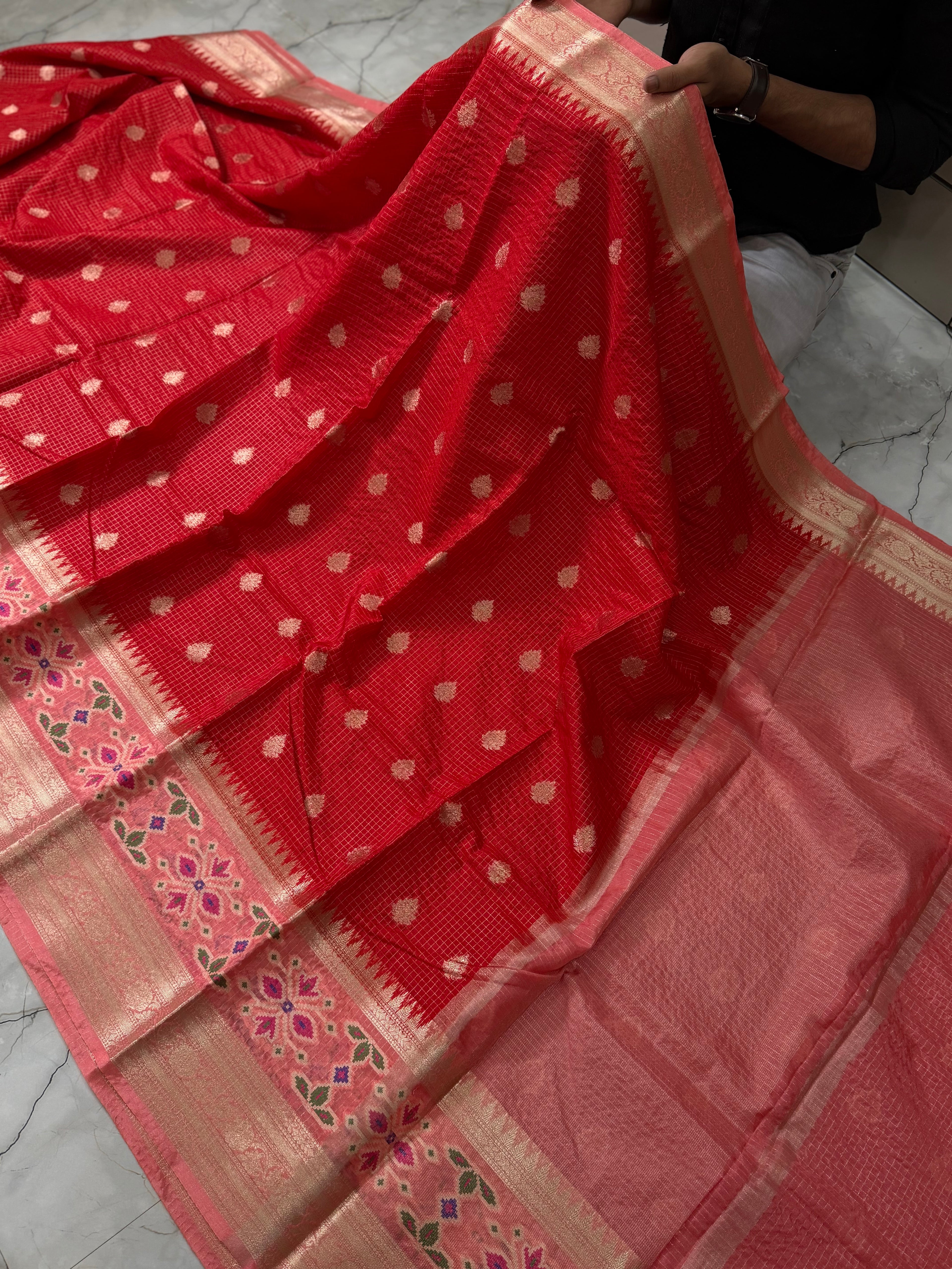 SOFT KATAN SILK SAREE WITH RICH PALLU AND BLOUSE