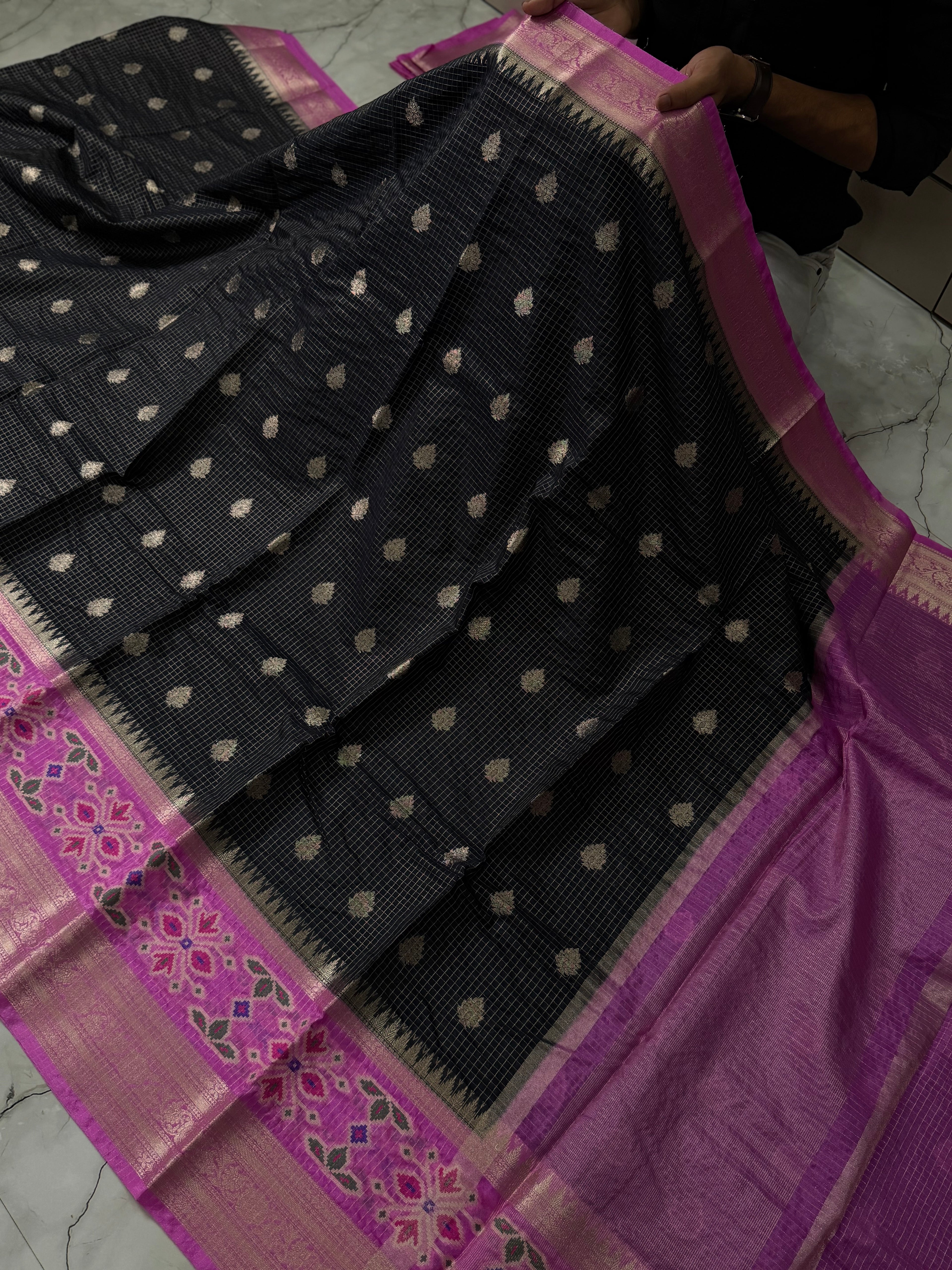 SOFT KATAN SILK SAREE WITH RICH PALLU AND BLOUSE