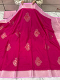 SOFT KATAN SILK SAREE WITH RICH PALLU AND BLOUSE