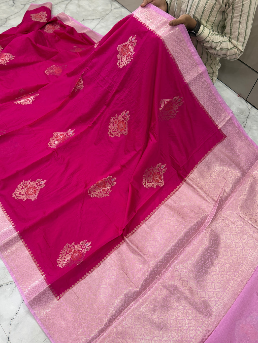 SOFT KATAN SILK SAREE WITH RICH PALLU AND BLOUSE