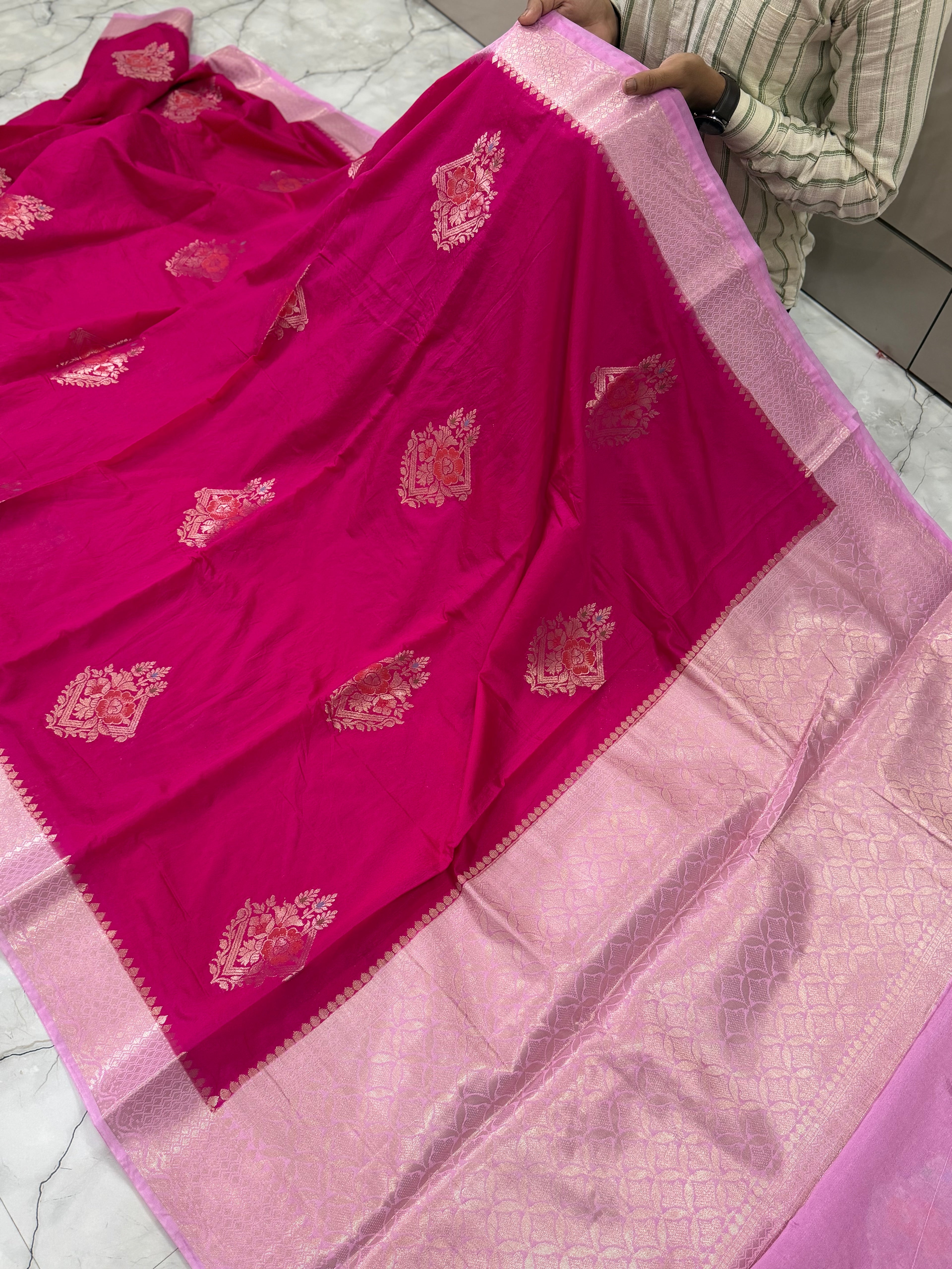 SOFT KATAN SILK SAREE WITH RICH PALLU AND BLOUSE