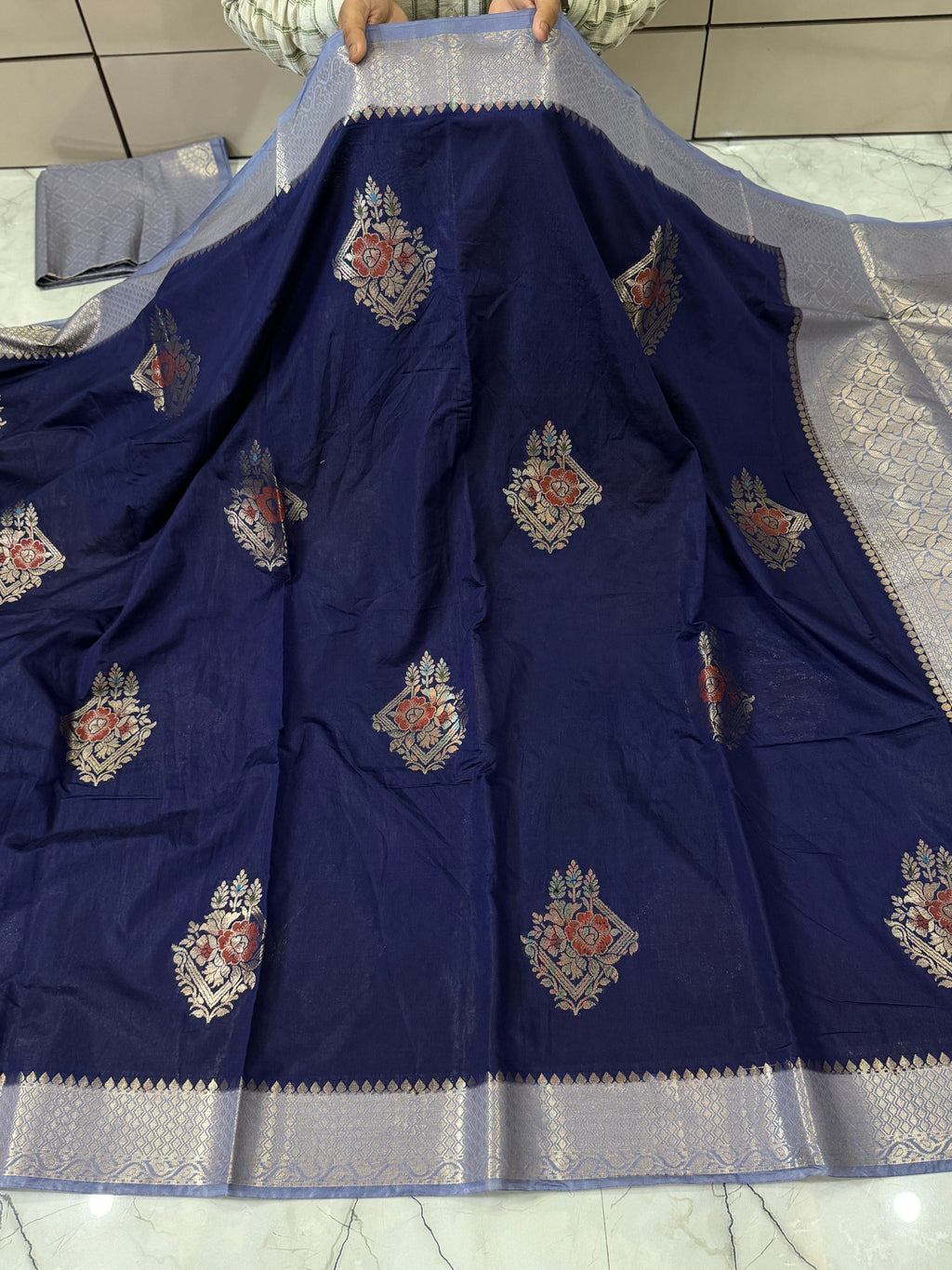 SOFT KATAN SILK SAREE WITH RICH PALLU AND BLOUSE