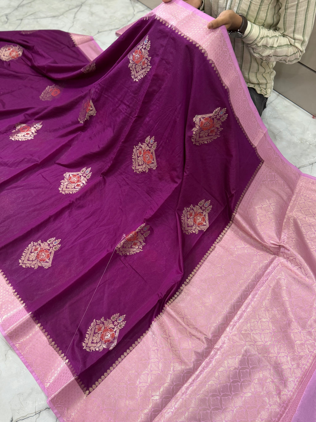 SOFT KATAN SILK SAREE WITH RICH PALLU AND BLOUSE