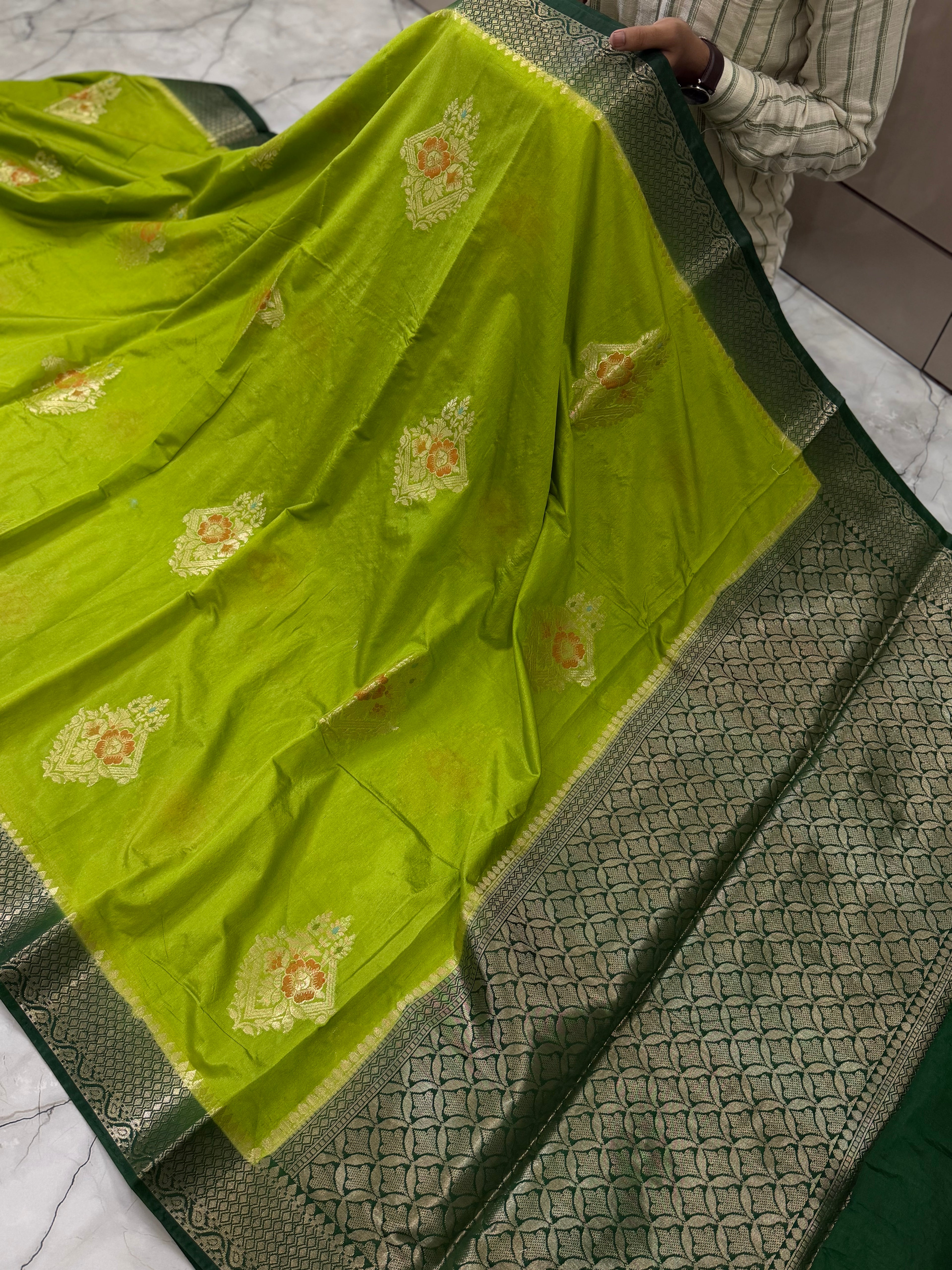 SOFT KATAN SILK SAREE WITH RICH PALLU AND BLOUSE