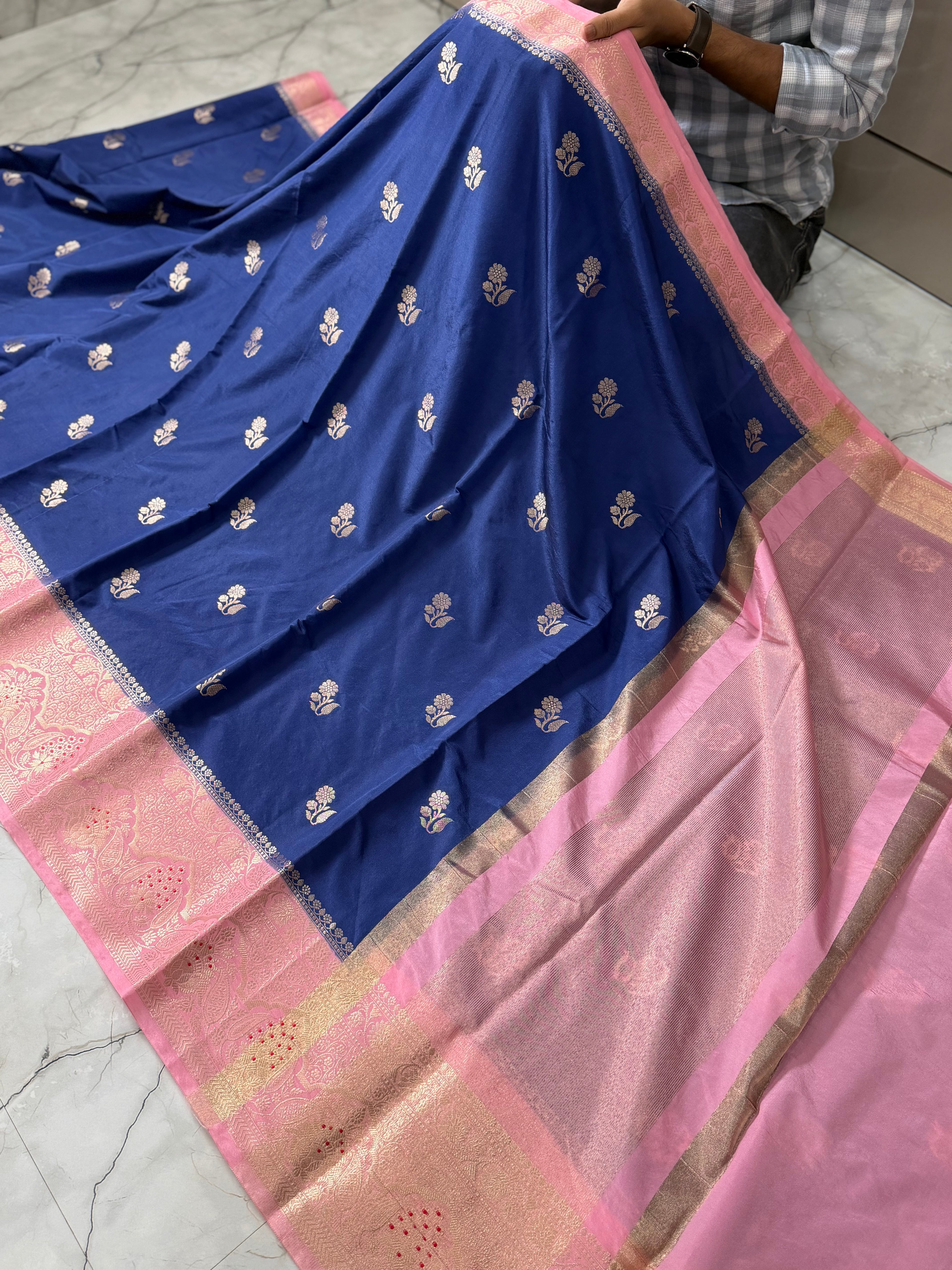 SOFT KATAN SILK SAREE WITH RICH PALLU AND BLOUSE