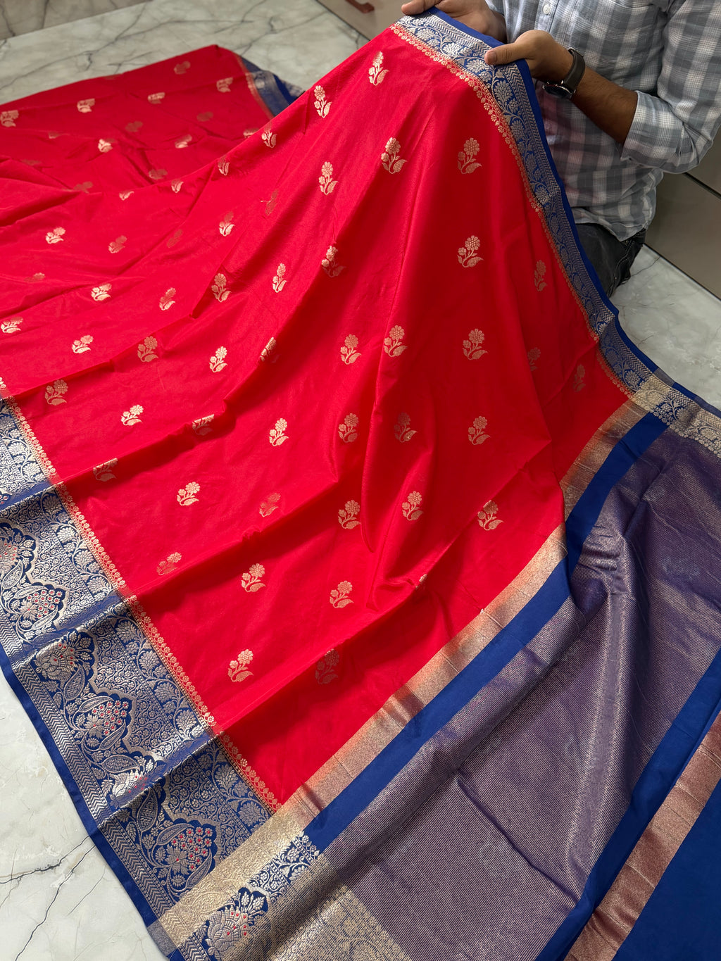SOFT KATAN SILK SAREE WITH RICH PALLU AND BLOUSE