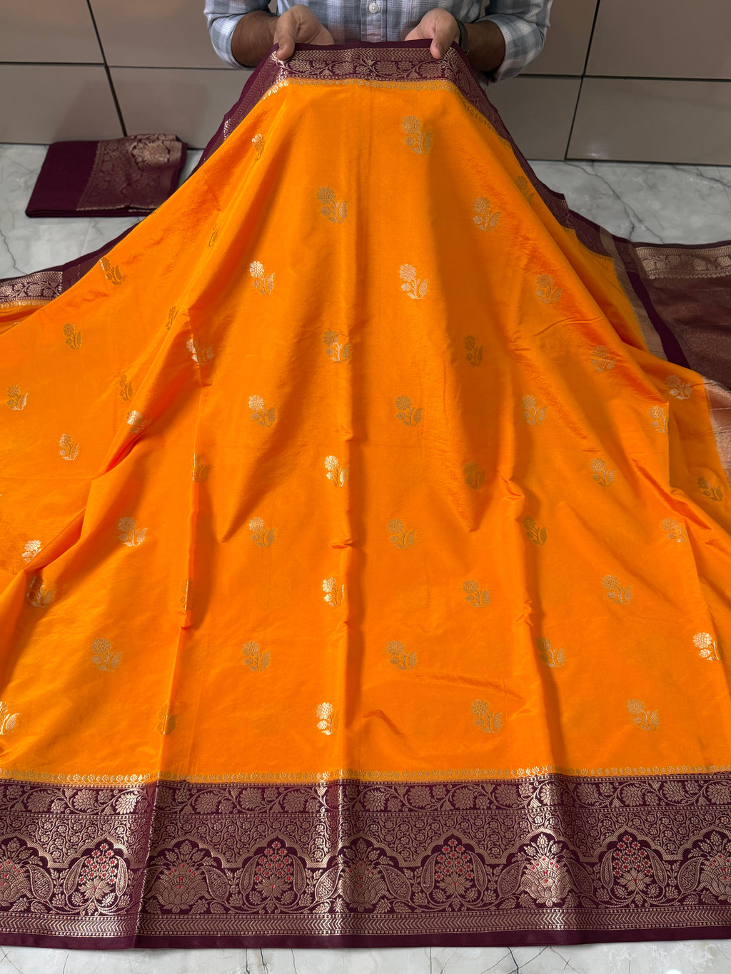 SOFT KATAN SILK SAREE WITH RICH PALLU AND BLOUSE