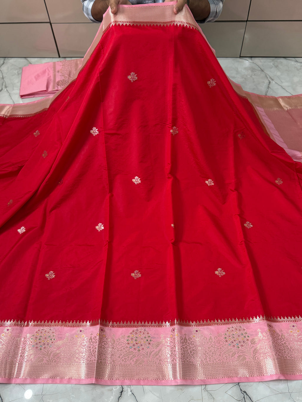 SOFT KATAN SILK SAREE WITH RICH PALLU AND BLOUSE