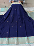 SOFT KATAN SILK SAREE WITH RICH PALLU AND BLOUSE