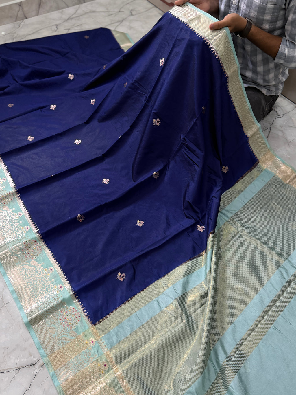 SOFT KATAN SILK SAREE WITH RICH PALLU AND BLOUSE