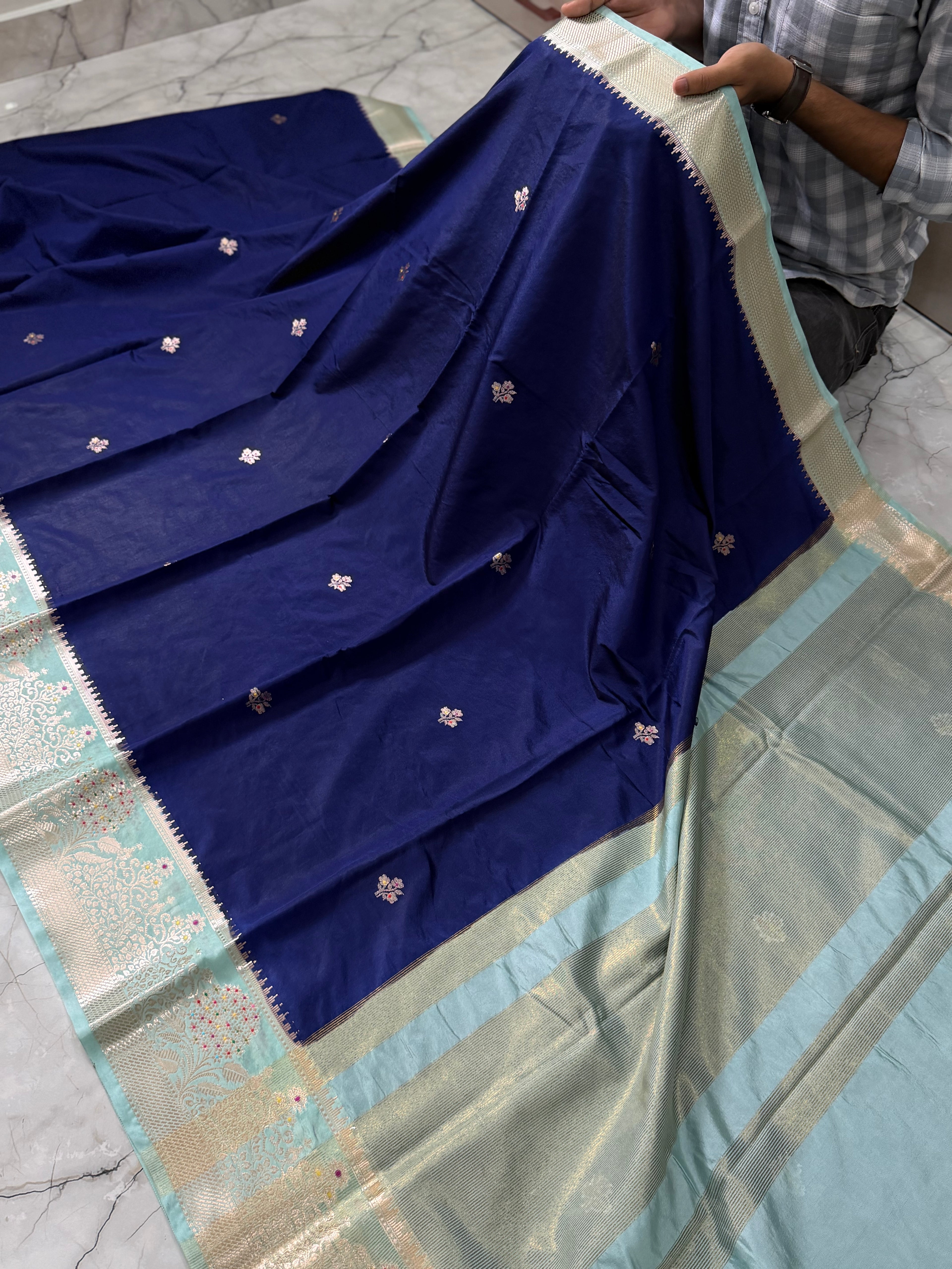 SOFT KATAN SILK SAREE WITH RICH PALLU AND BLOUSE