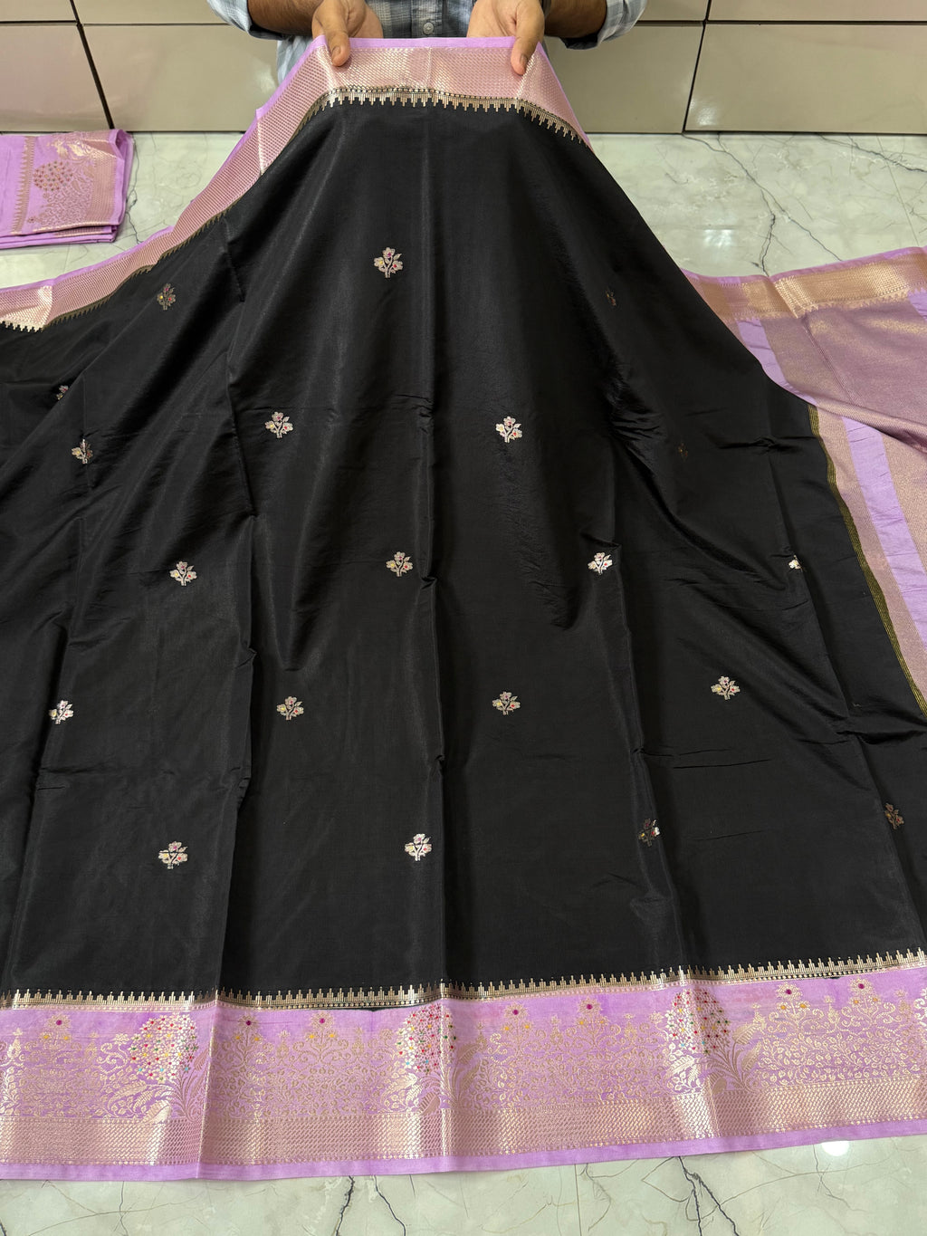 SOFT KATAN SILK SAREE WITH RICH PALLU AND BLOUSE