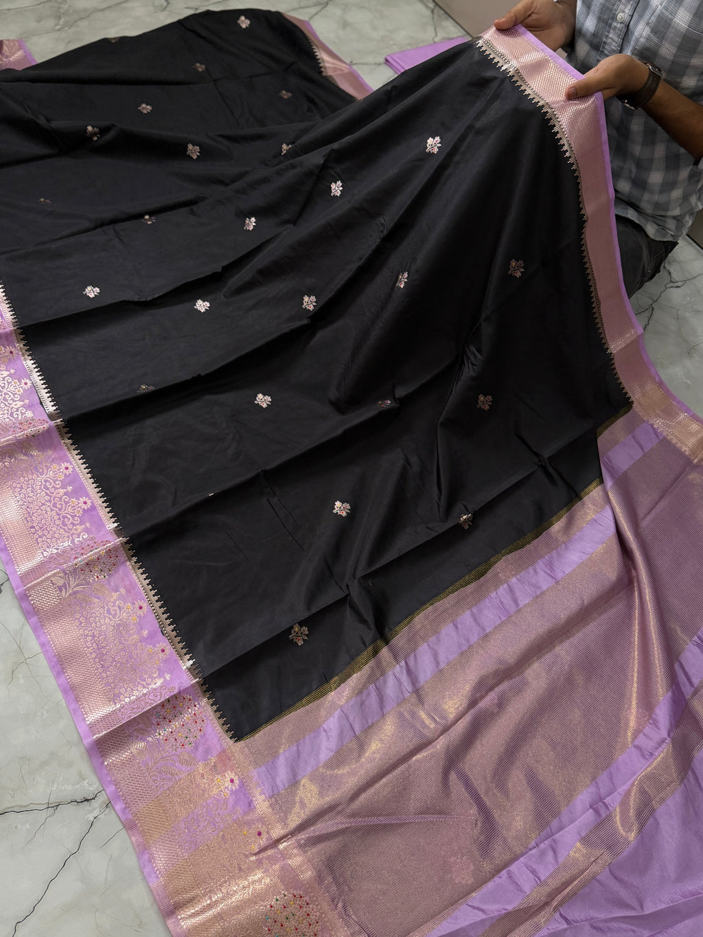 SOFT KATAN SILK SAREE WITH RICH PALLU AND BLOUSE