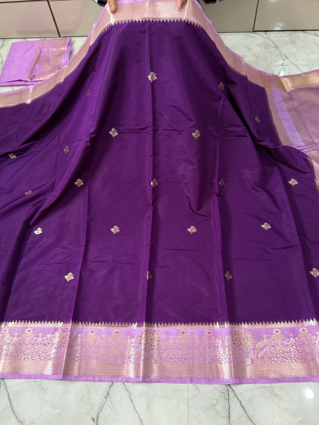 SOFT KATAN SILK SAREE WITH RICH PALLU AND BLOUSE