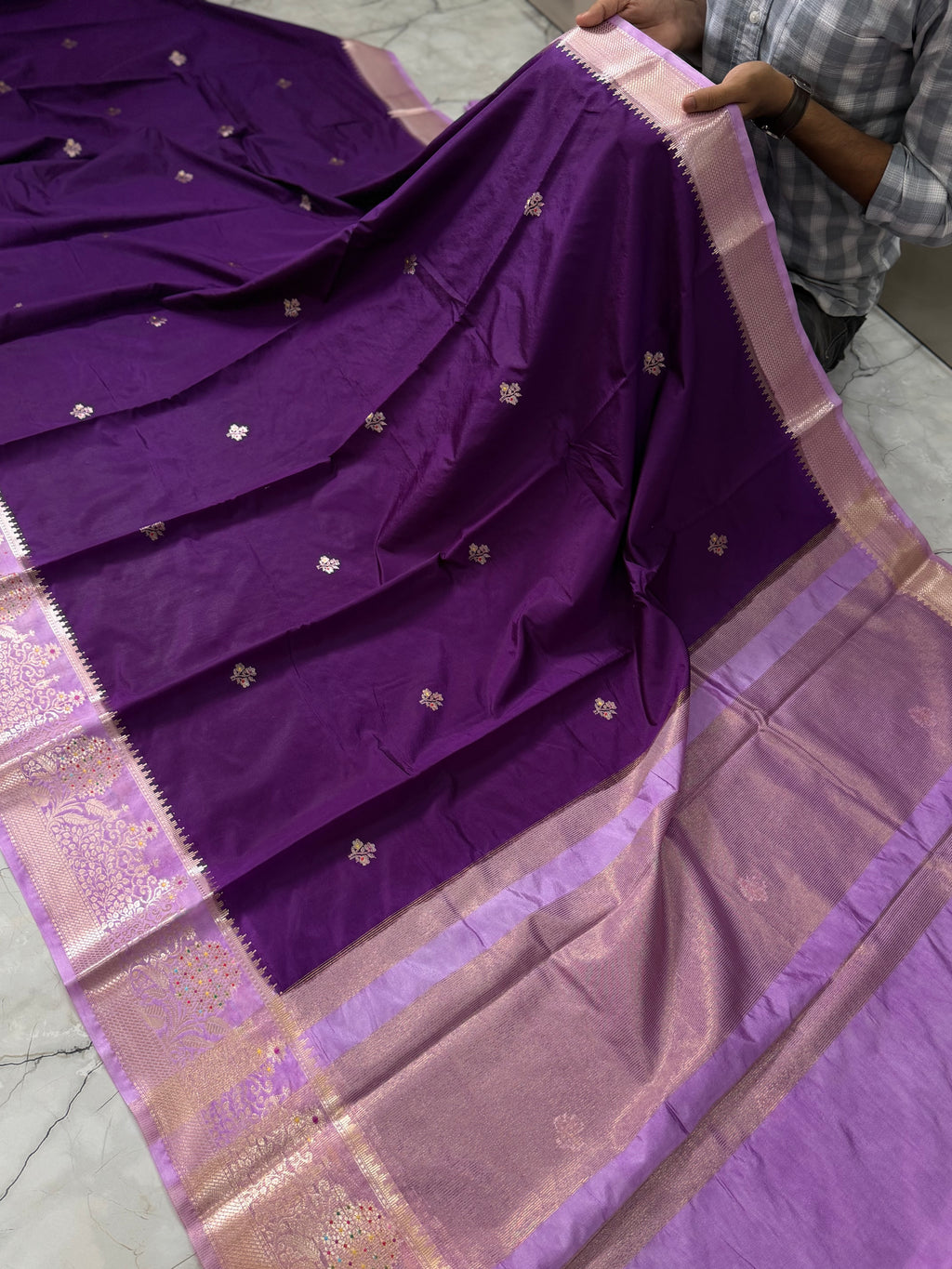 SOFT KATAN SILK SAREE WITH RICH PALLU AND BLOUSE