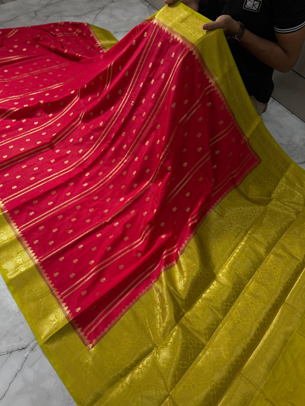 SOFT KATAN SILK SAREE WITH RICH PALLU AND BLOUSE
