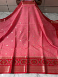 Semi katan Tissu chck boti silk saree with rich pallu & blouse
