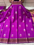 SOFT KATAN SILK SAREE WITH RICH PALLU AND BLOUSE
