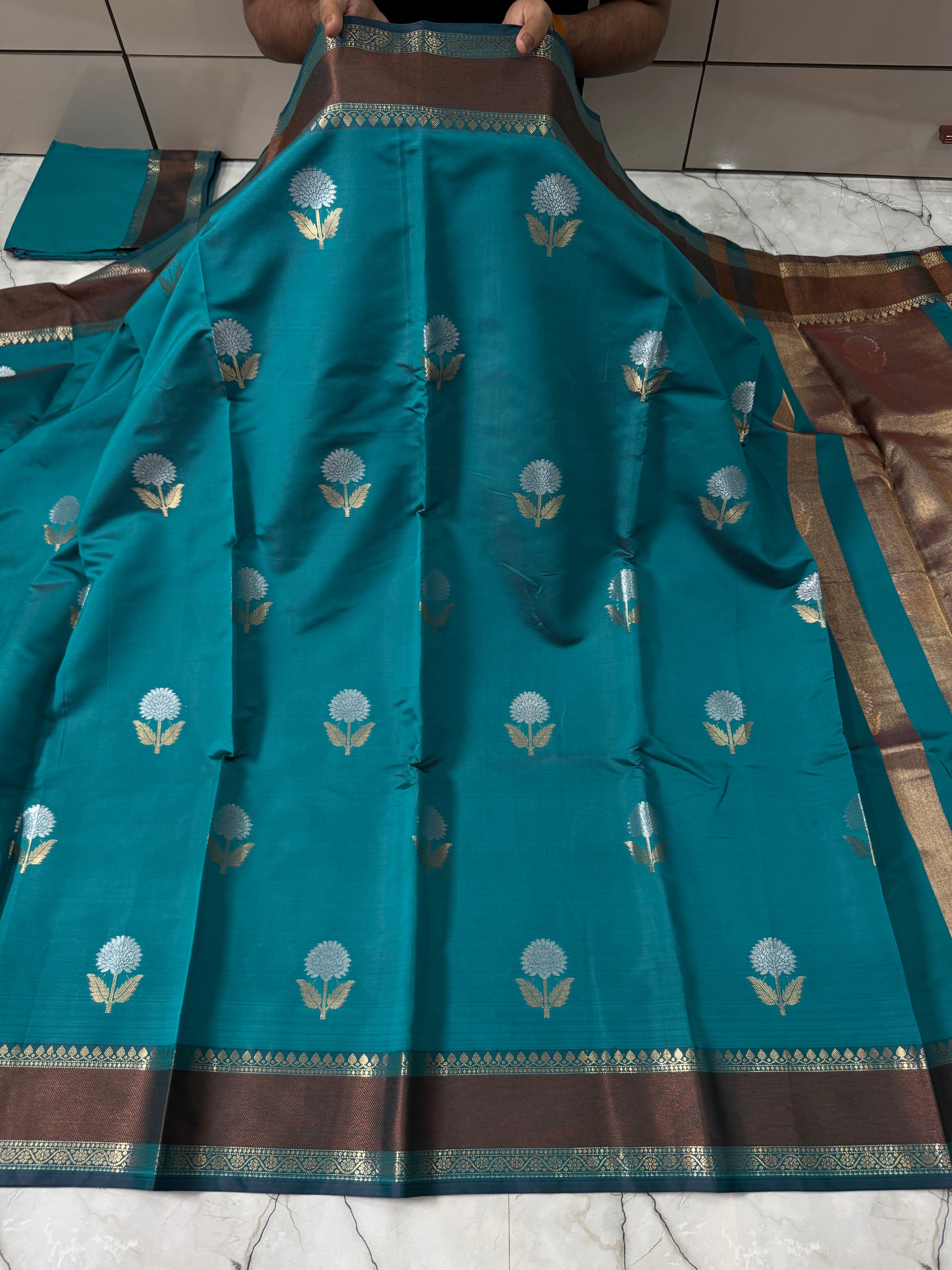 SOFT KATAN SILK SAREE WITH RICH PALLU AND BLOUSE