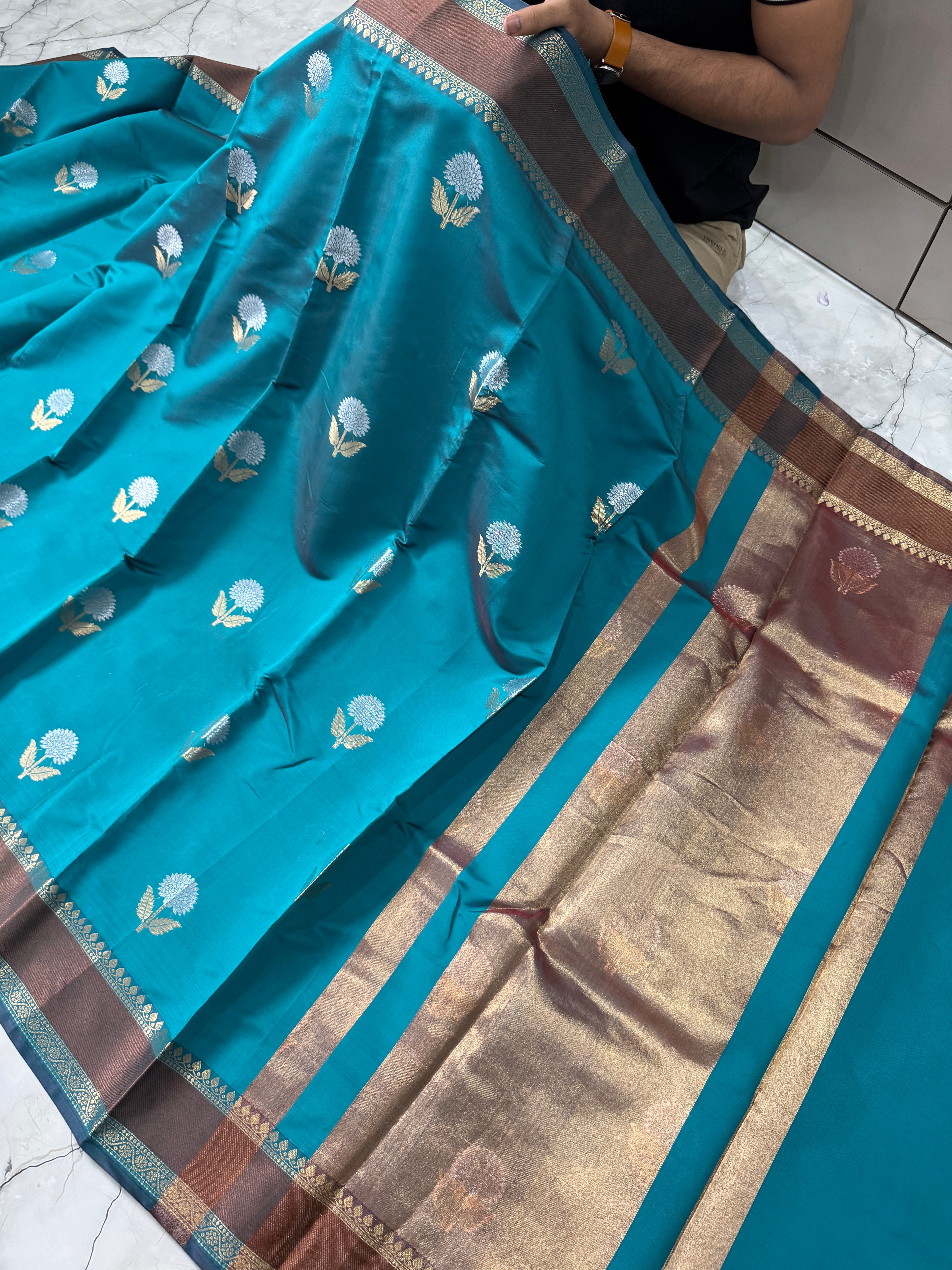 SOFT KATAN SILK SAREE WITH RICH PALLU AND BLOUSE