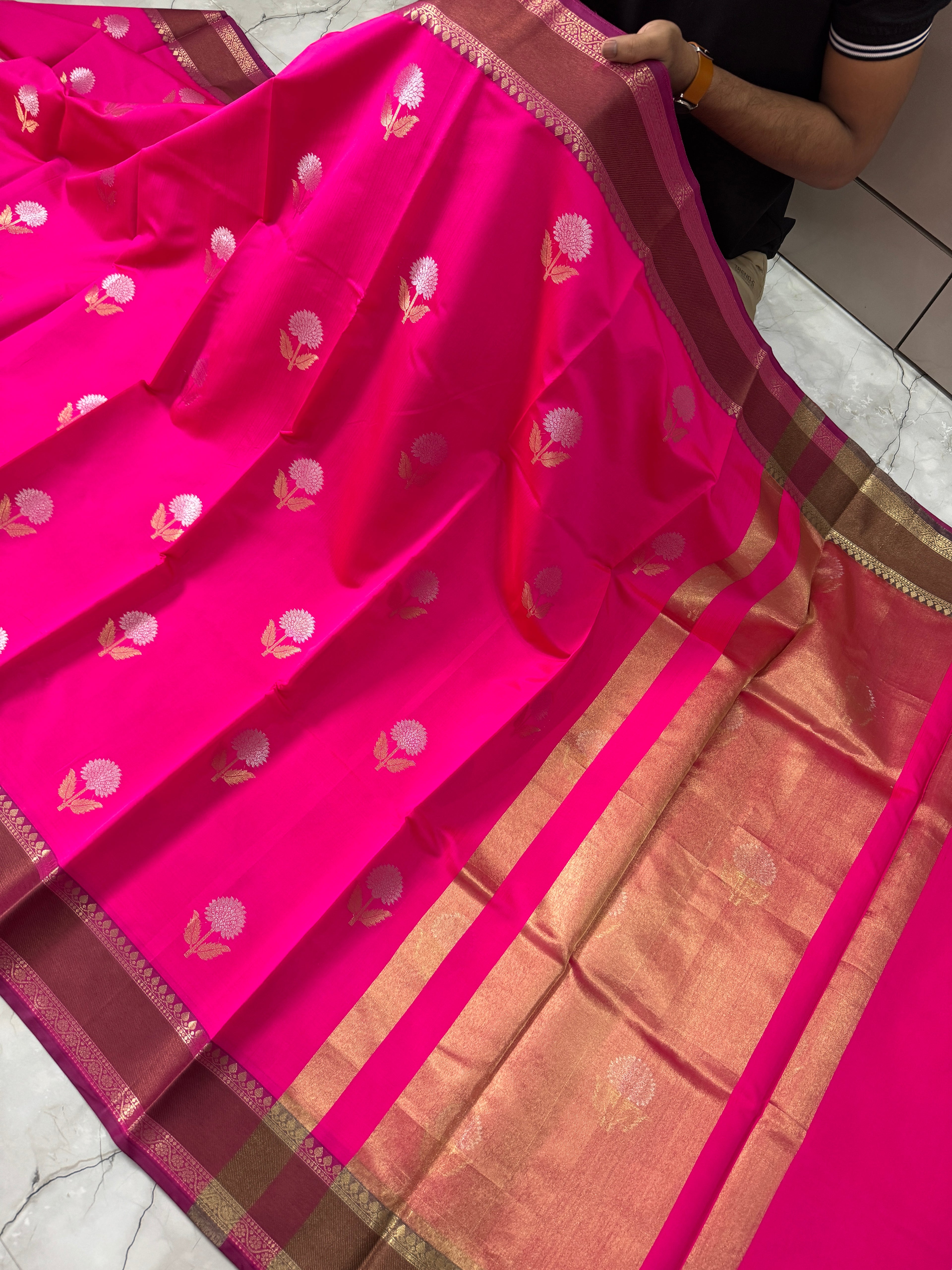 SOFT KATAN SILK SAREE WITH RICH PALLU AND BLOUSE