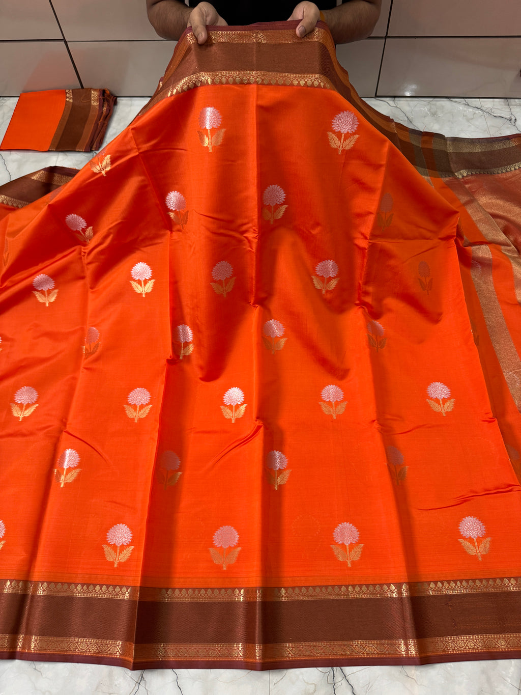 SOFT KATAN SILK SAREE WITH RICH PALLU AND BLOUSE