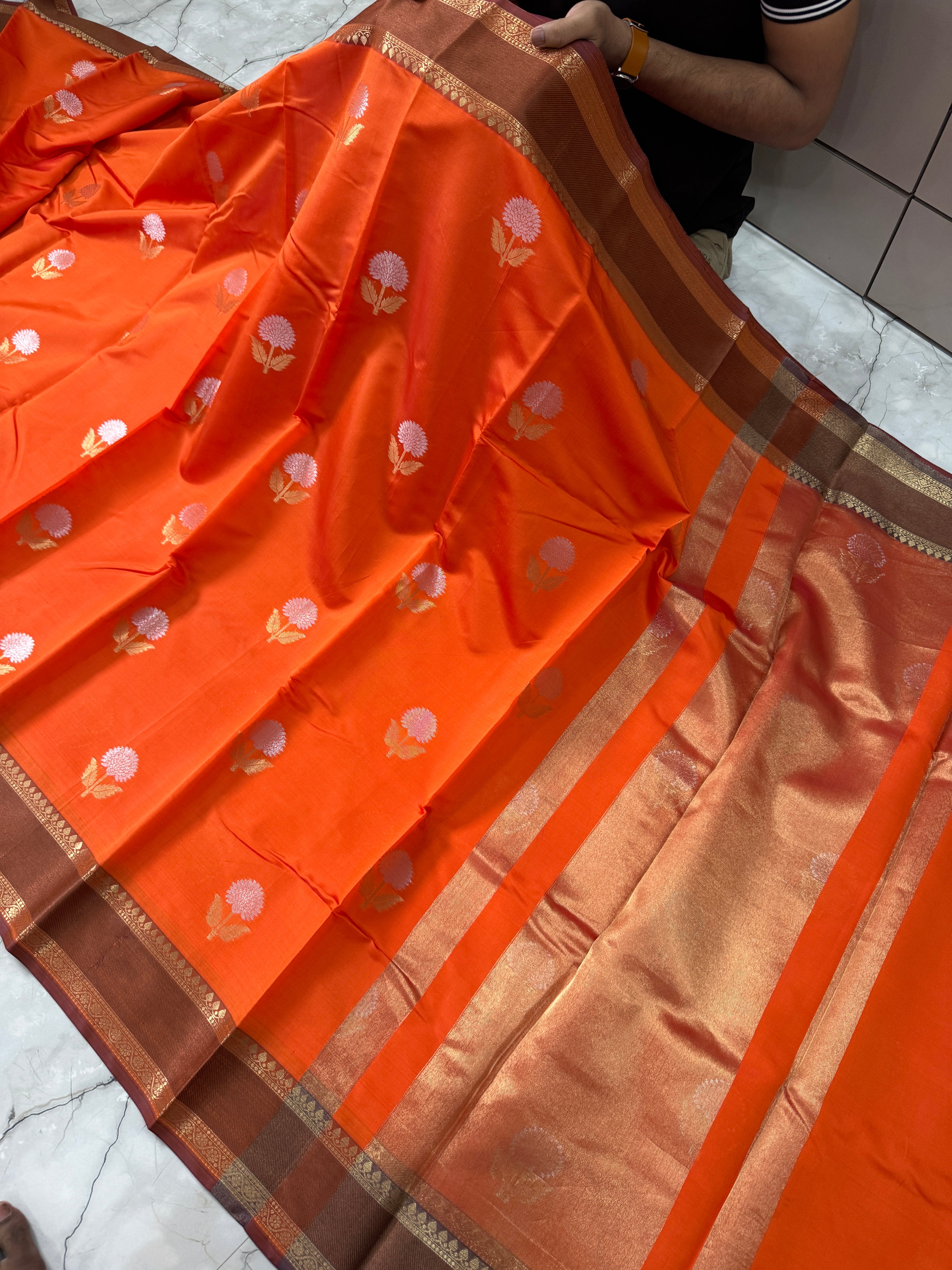 SOFT KATAN SILK SAREE WITH RICH PALLU AND BLOUSE