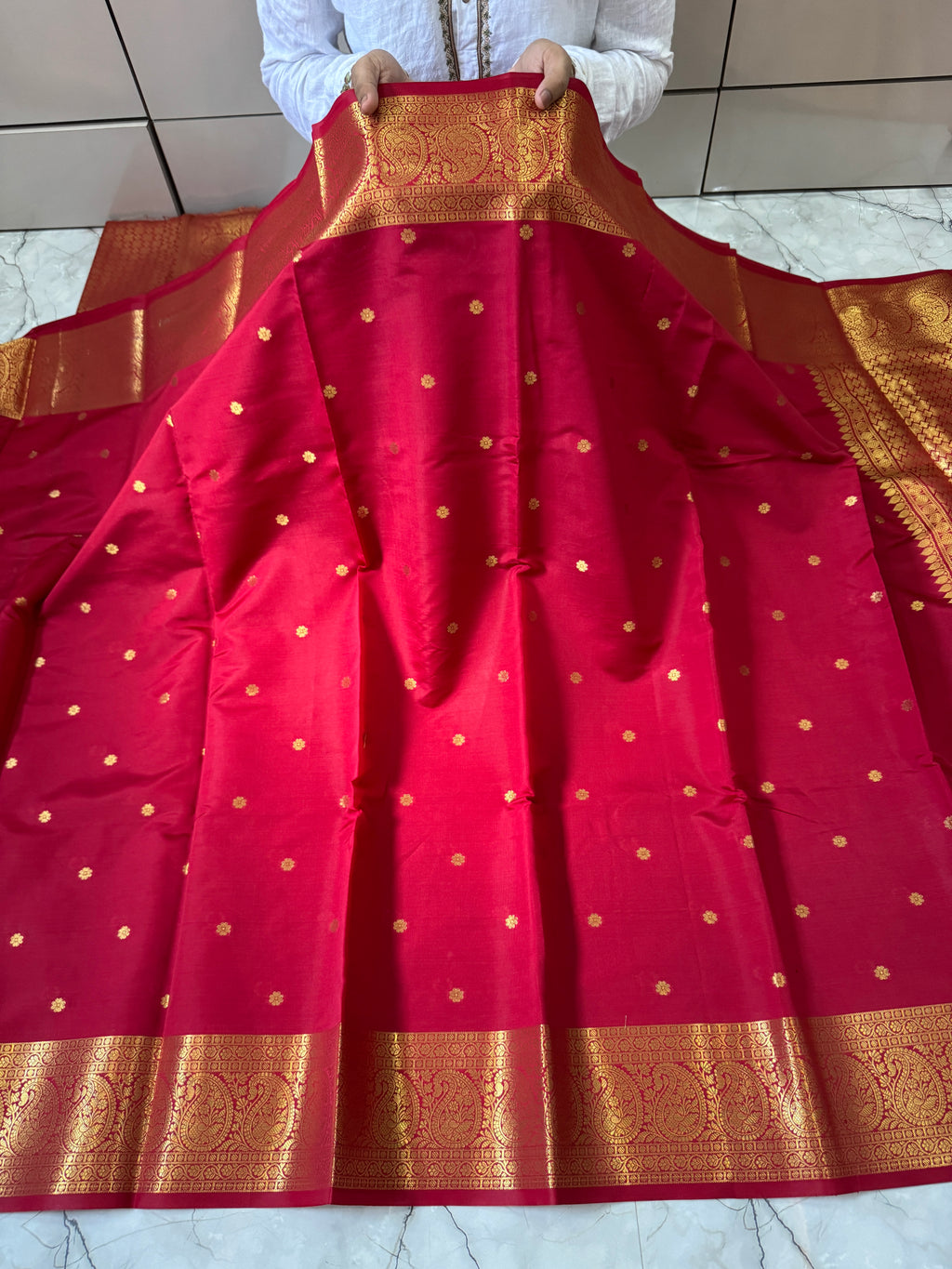 SOFT KATAN SILK SAREE WITH RICH PALLU AND BLOUSE
