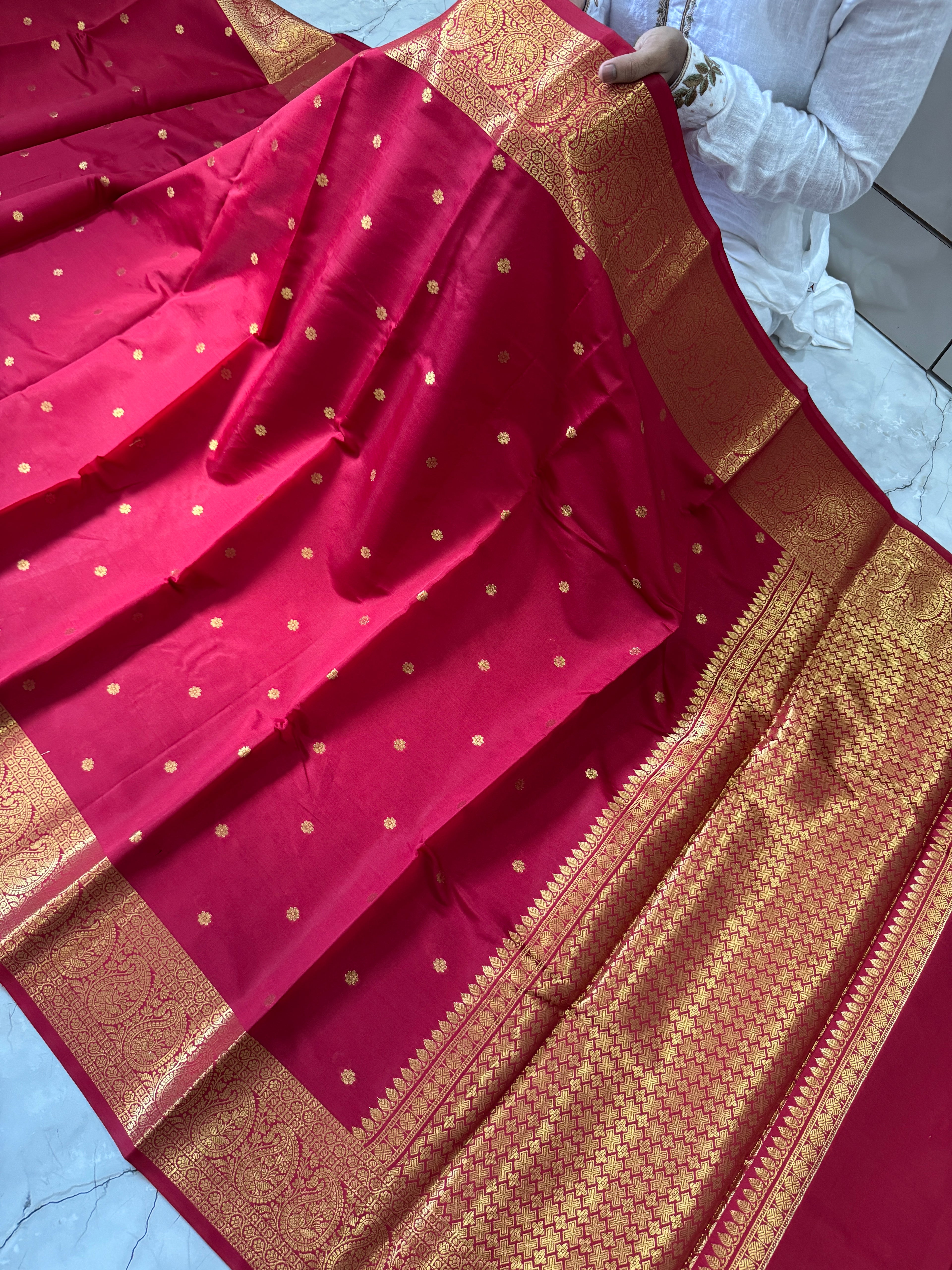 SOFT KATAN SILK SAREE WITH RICH PALLU AND BLOUSE