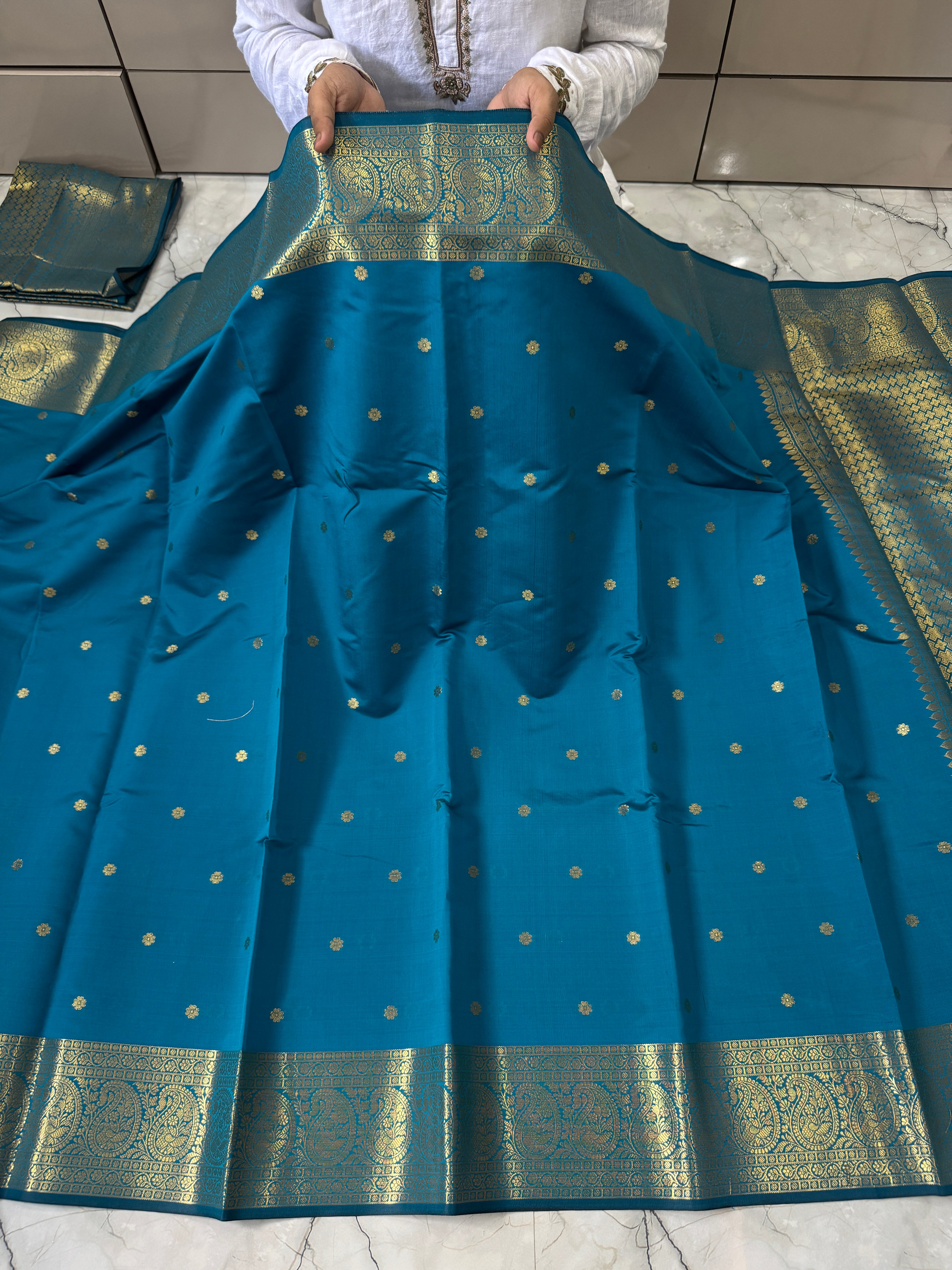 SOFT KATAN SILK SAREE WITH RICH PALLU AND BLOUSE