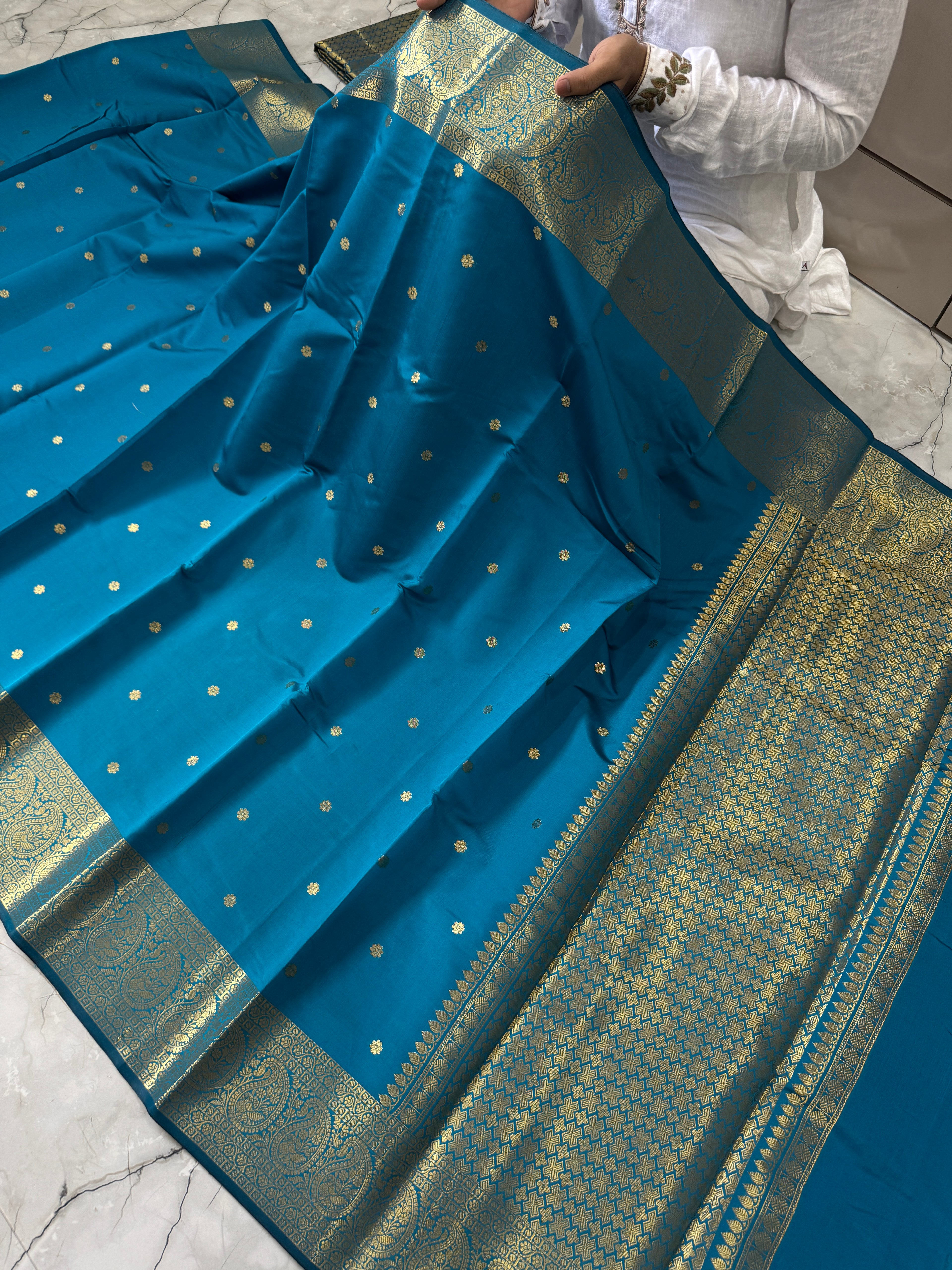 SOFT KATAN SILK SAREE WITH RICH PALLU AND BLOUSE