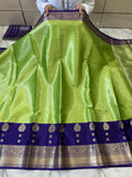 BANARASI SEMI KATAN TISSU SILK SAREE WITH RICH PALLU & BLOUSE