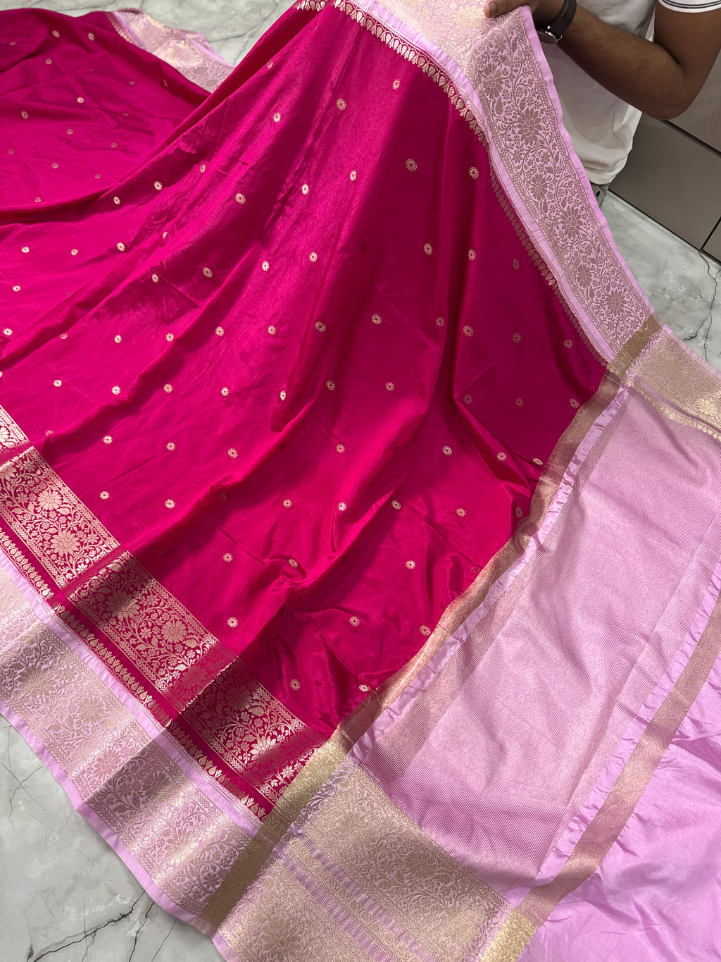 SOFT KATAN SILK SAREE WITH RICH PALLU AND BLOUSE