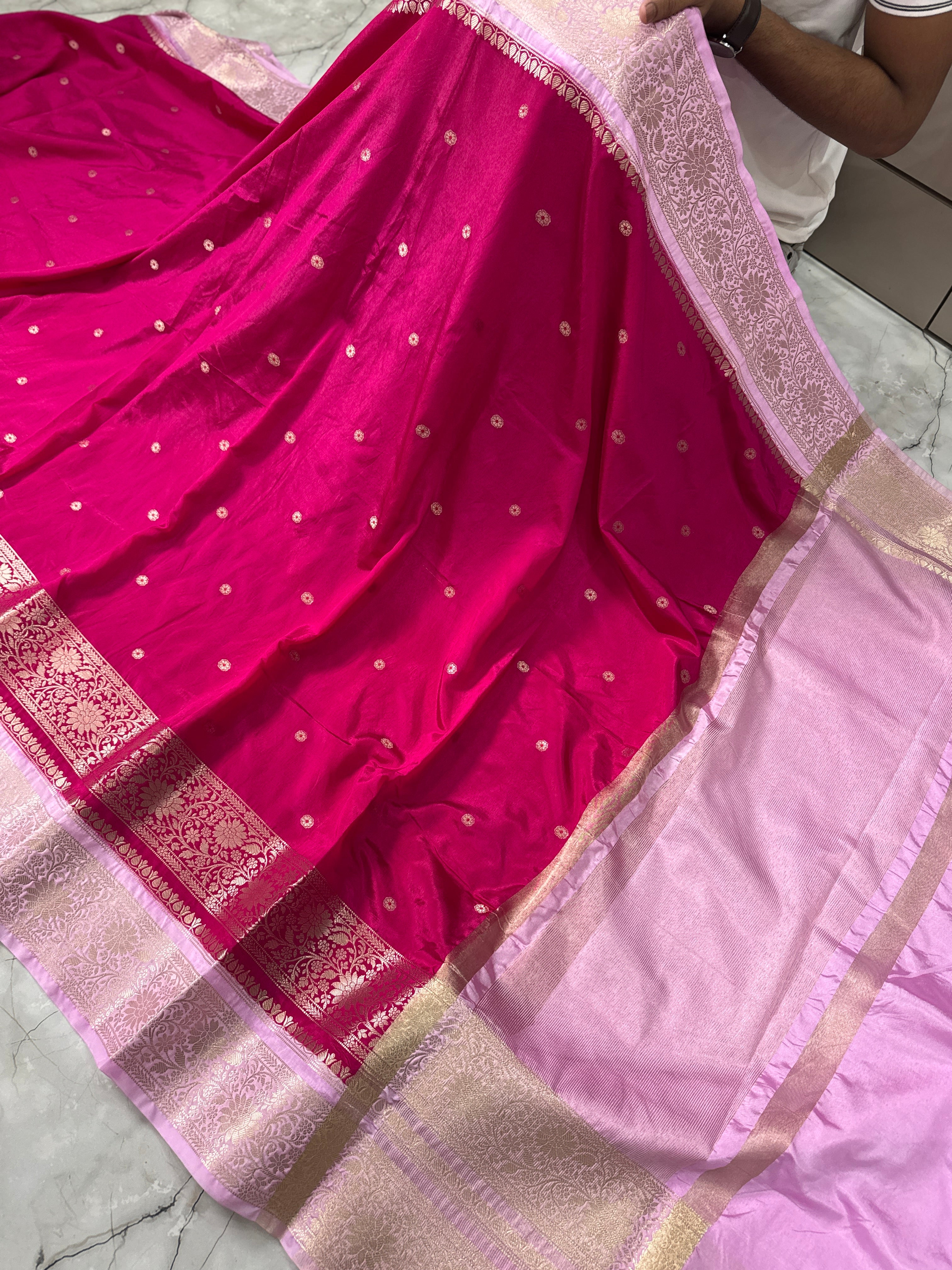 SOFT KATAN SILK SAREE WITH RICH PALLU AND BLOUSE