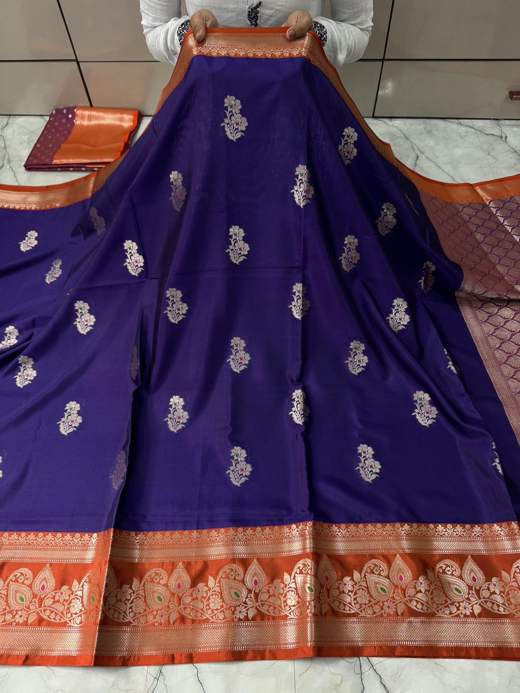 SOFT KATAN SILK SAREE WITH RICH PALLU AND BLOUSE